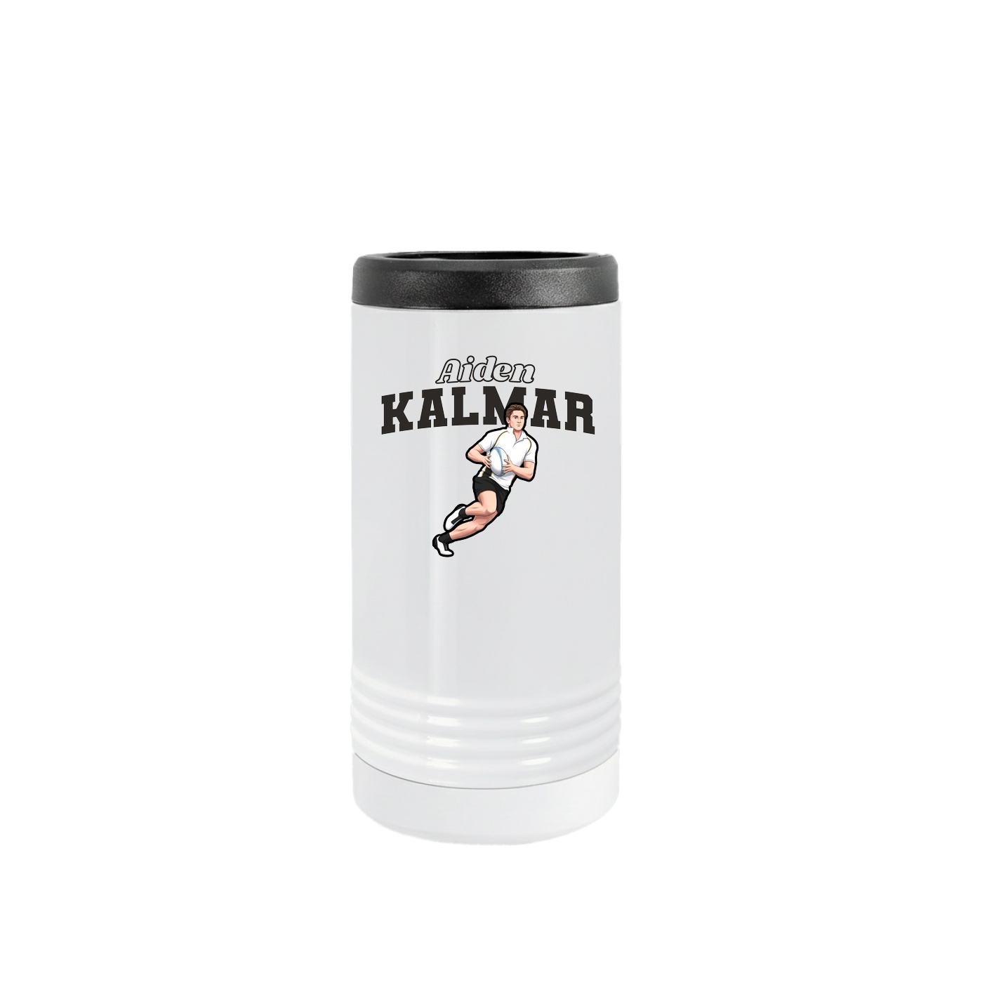 Slim Beverage Holder — Name Arch in White
