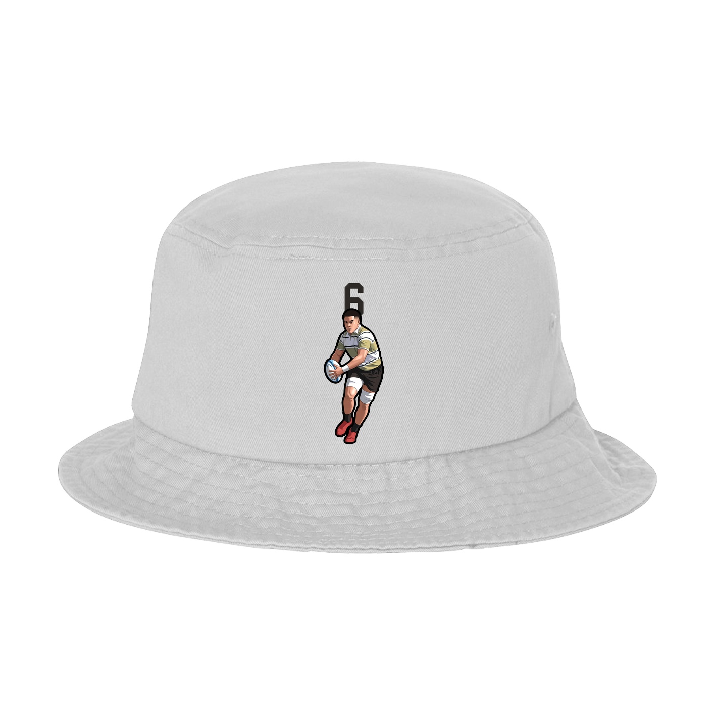 Bucket Cap — Number Top in White