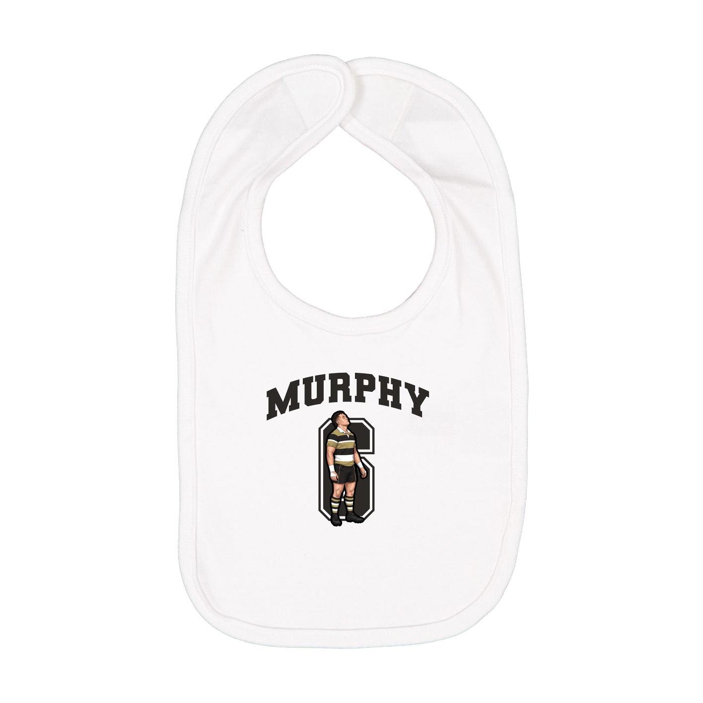 Infant Bib — Number in White
