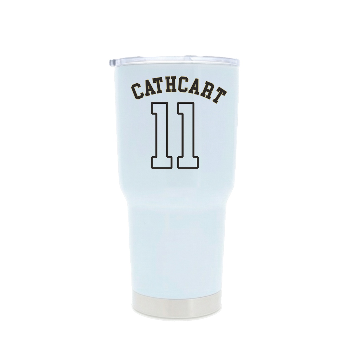 30oz Stainless Steel Tumbler — Shirsey Arch in White