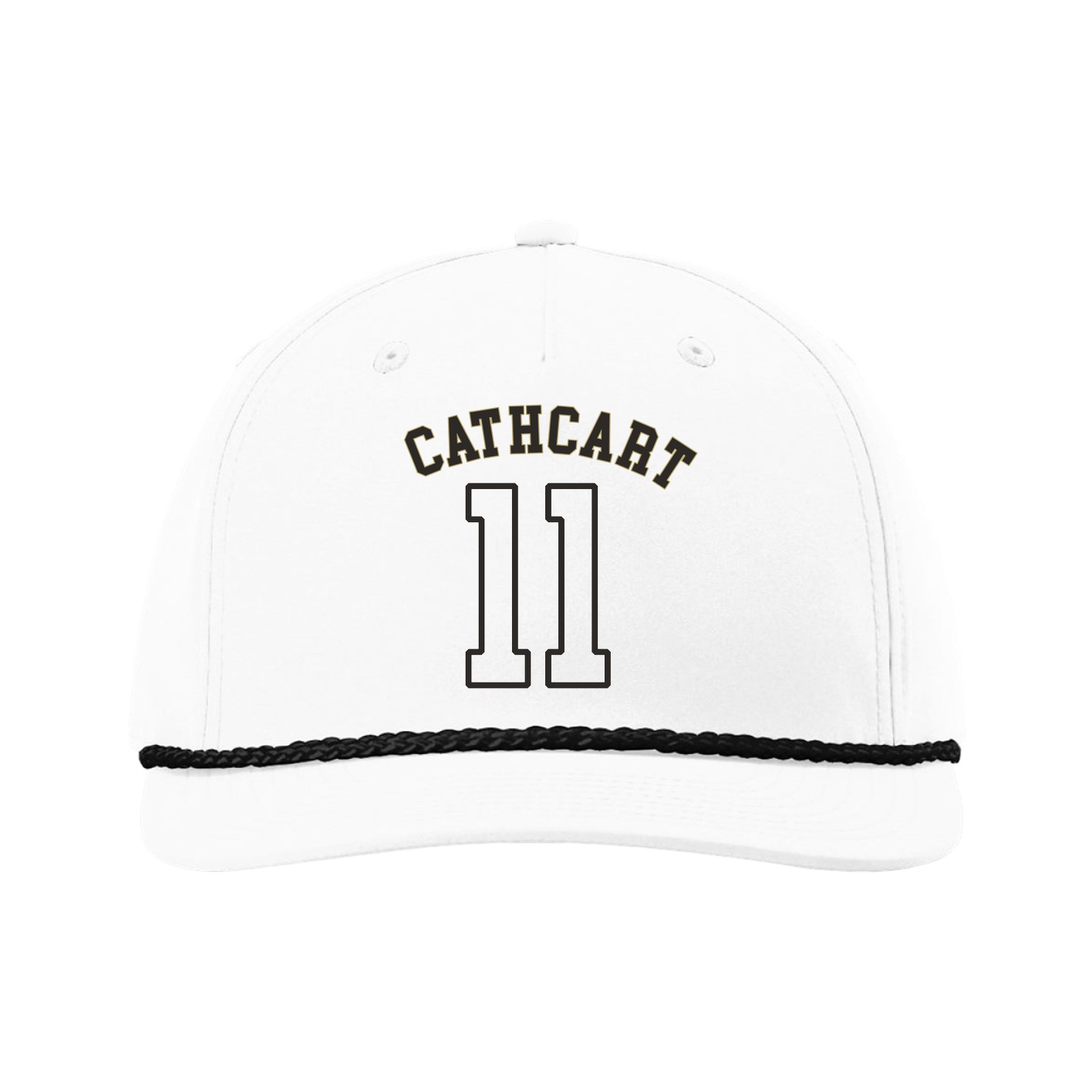 Five-Panel Classic Rope Cap — Shirsey Arch in White