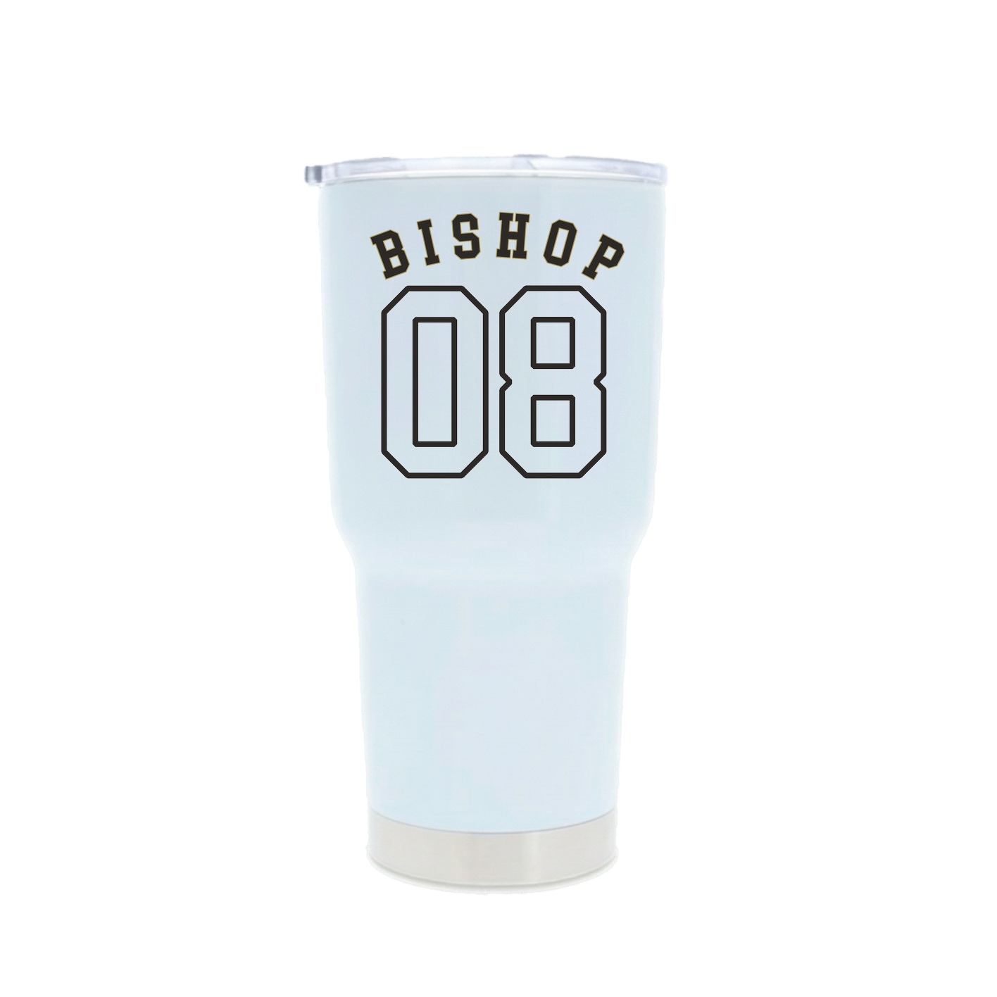 30oz Stainless Steel Tumbler — Shirsey Arch in White