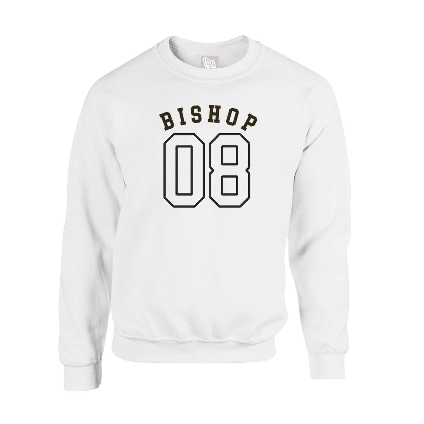 Fleece Crew — Shirsey Arch in White