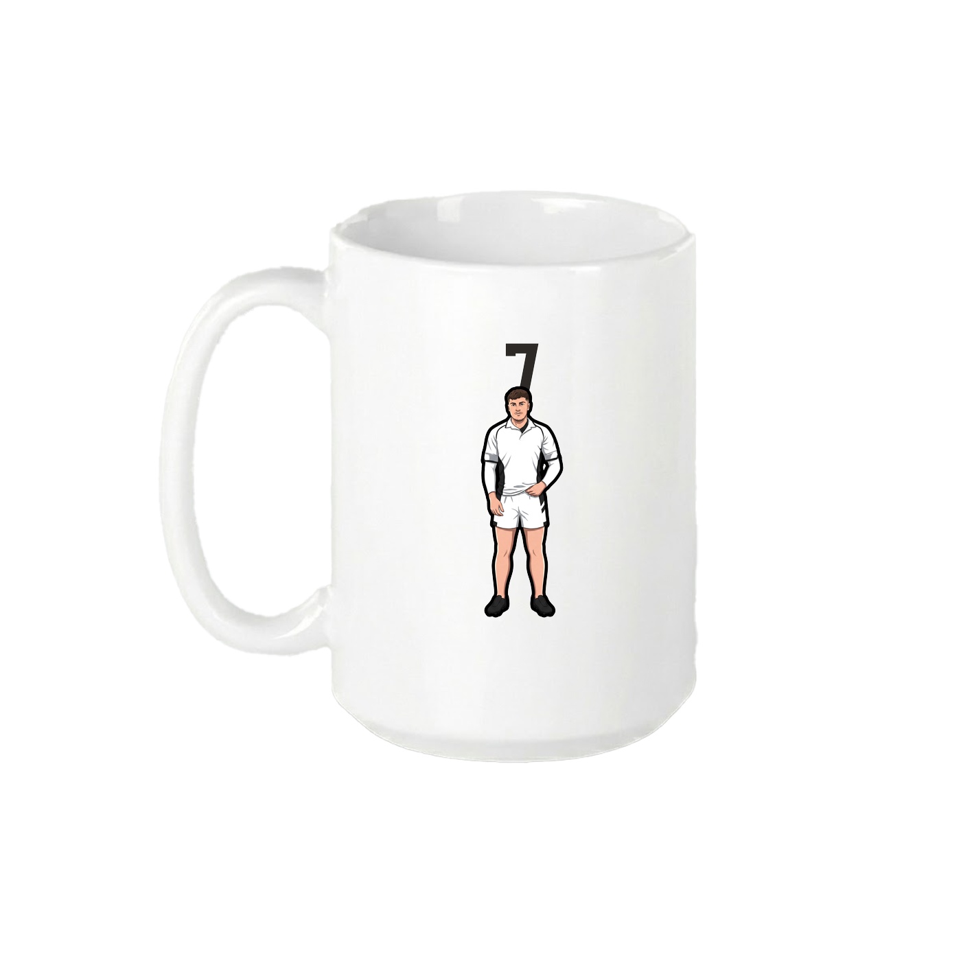 15oz Coffee Mug — Number Top in White