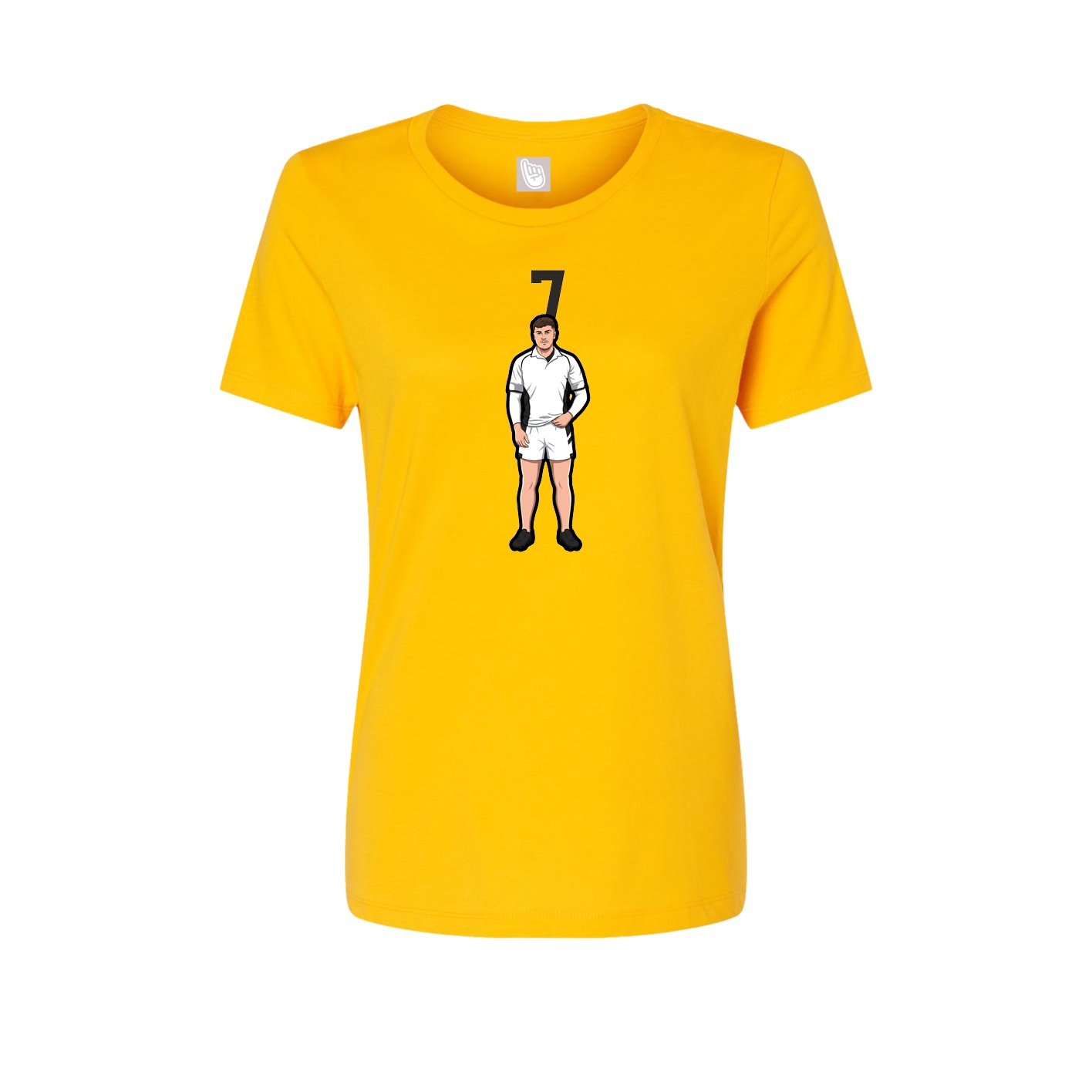 Womens Tee — Number Top in Gold
