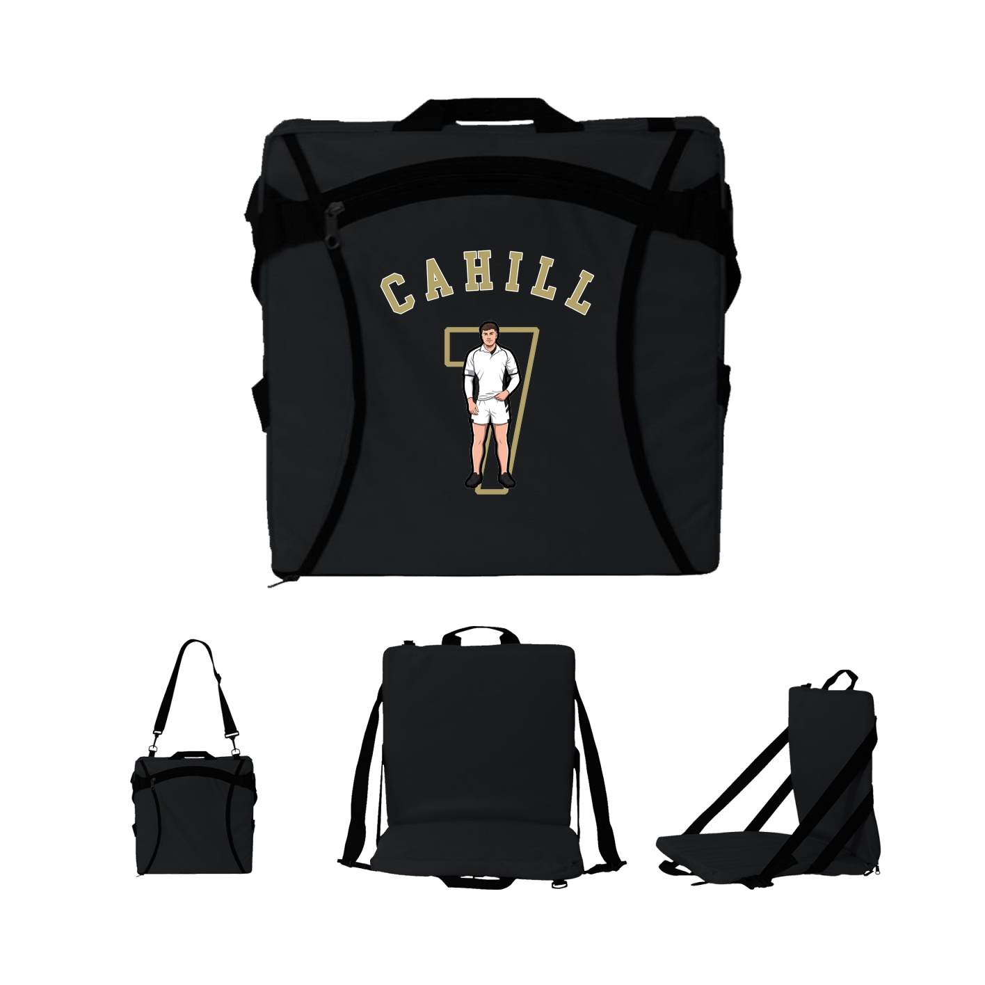 Folding Stadium Seat — Shirsey Arch in Black