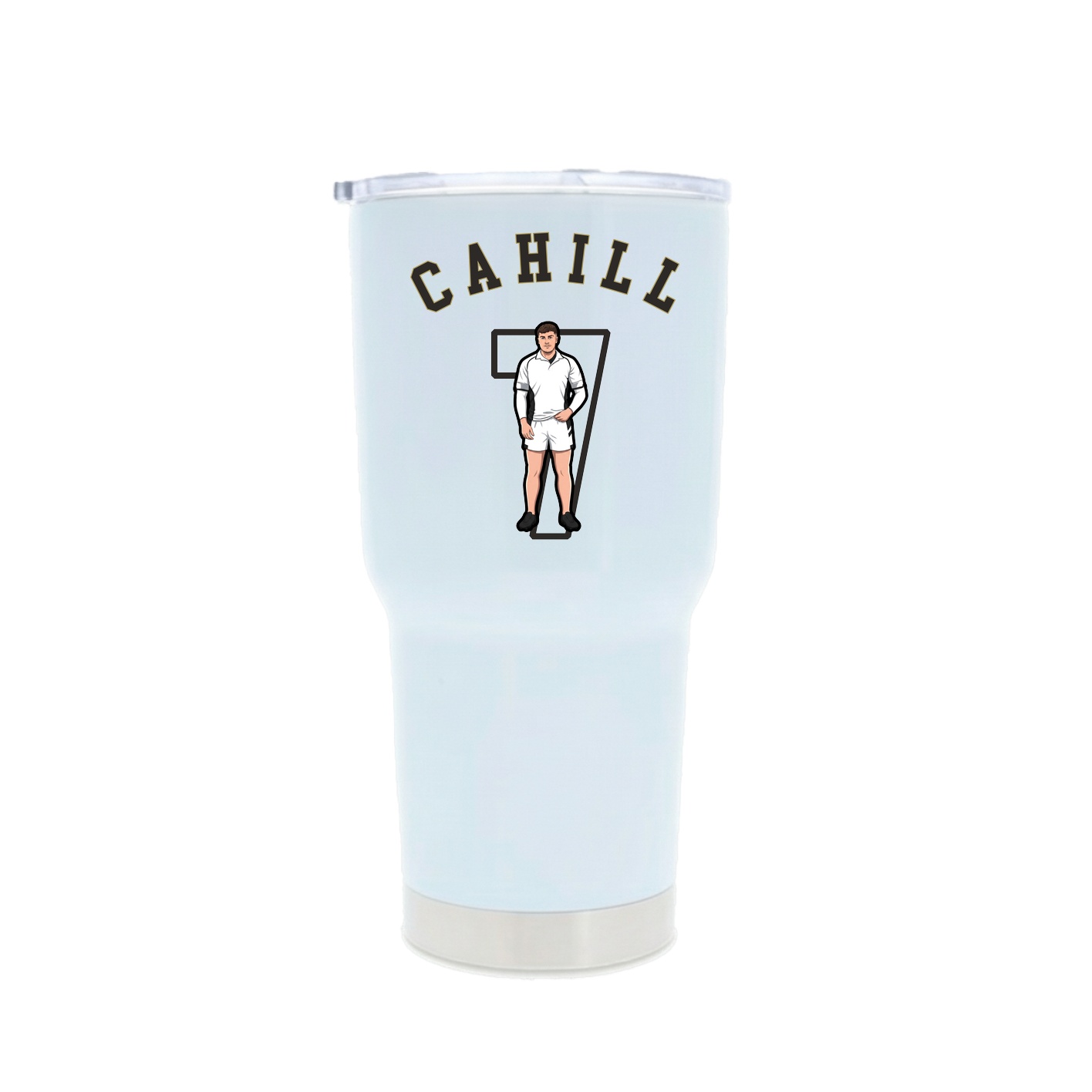 30oz Stainless Steel Tumbler — Shirsey Arch in White