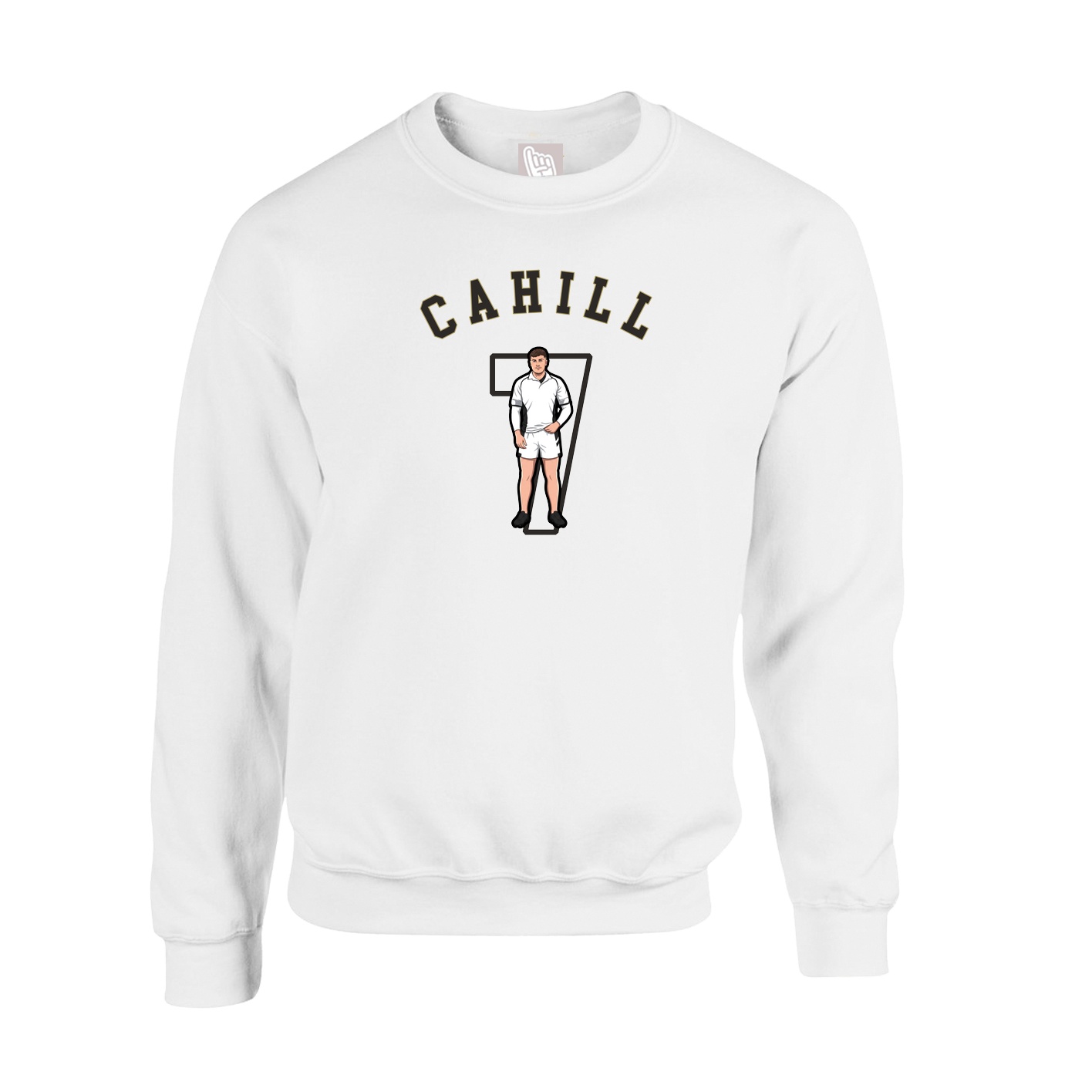 Fleece Crew — Shirsey Arch in White