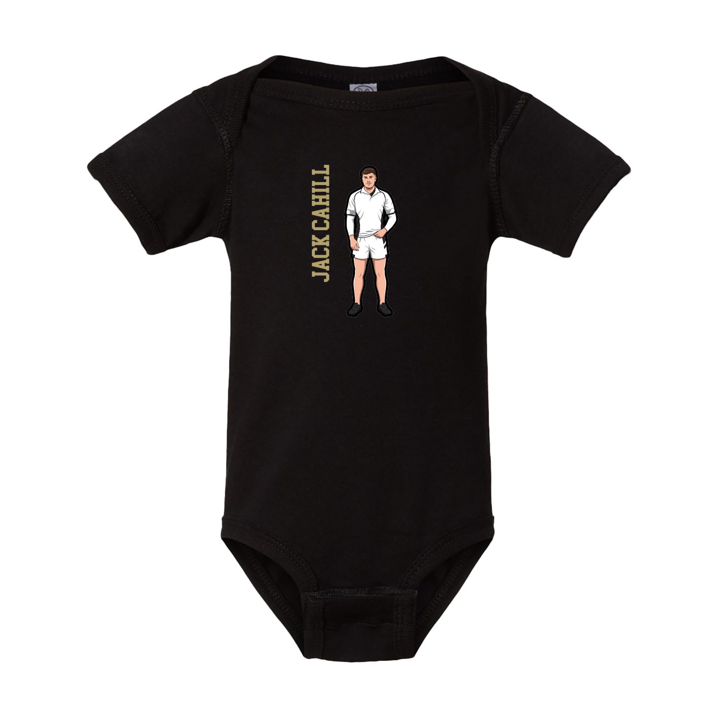 Baby Onesie — Name Vertical in Black