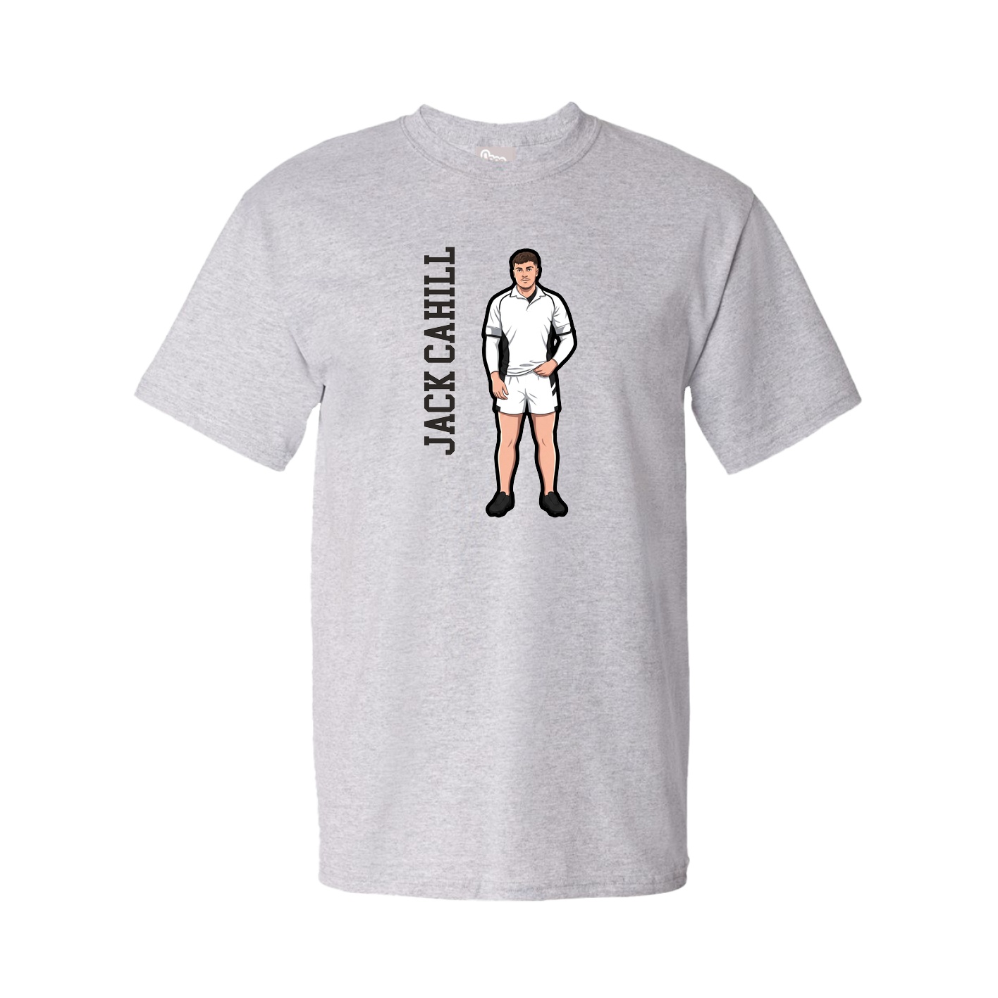 Tee — Name Vertical in Grey