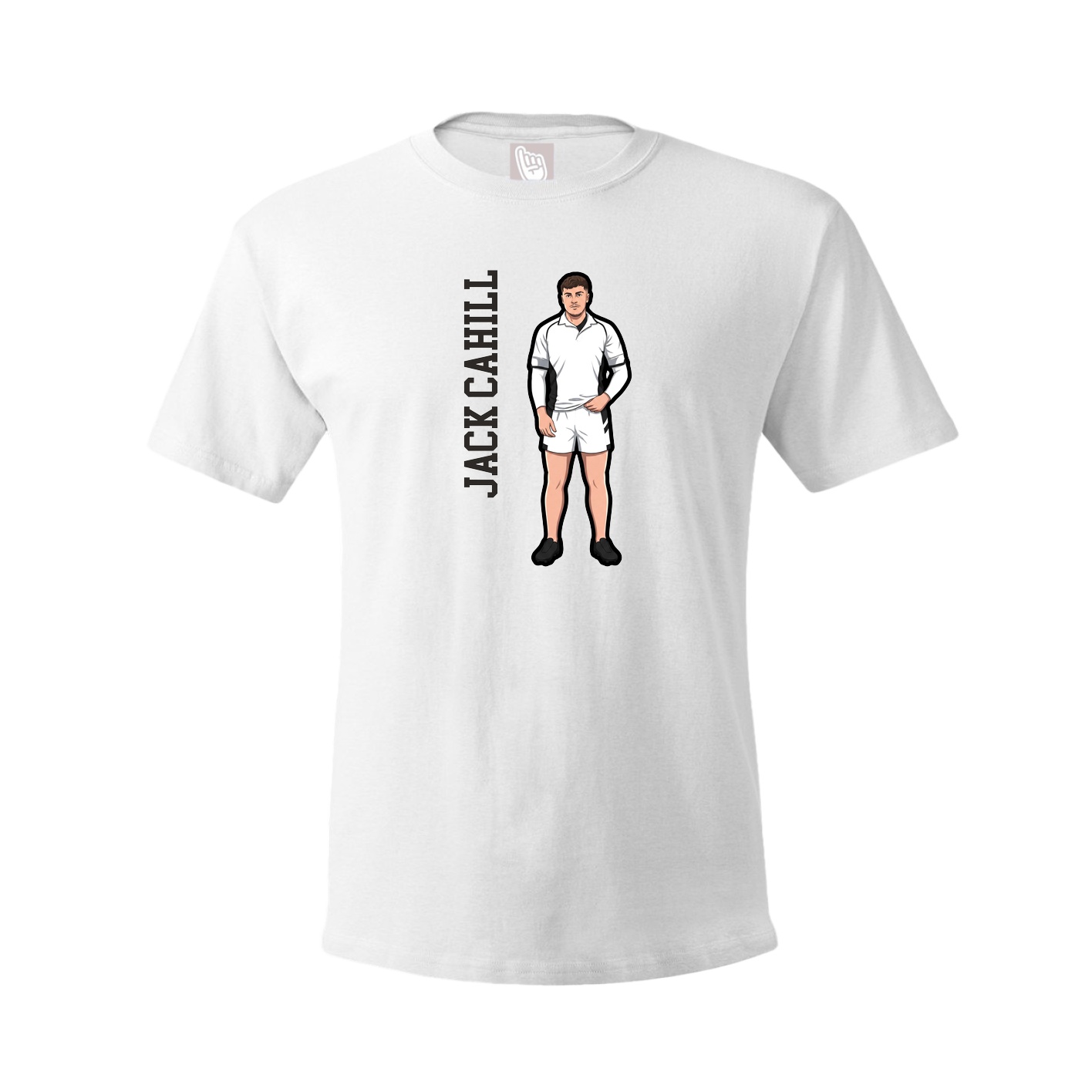 Youth Tee — Name Vertical in White