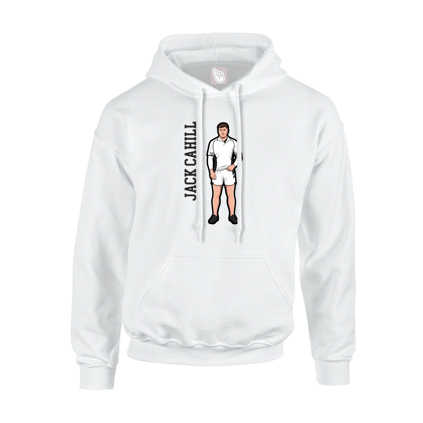 Youth Hoodie — Name Vertical in White