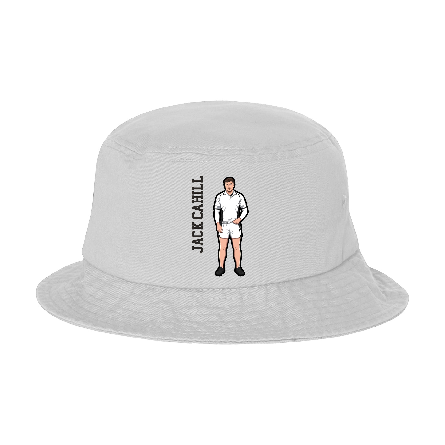 Bucket Cap — Name Vertical in White