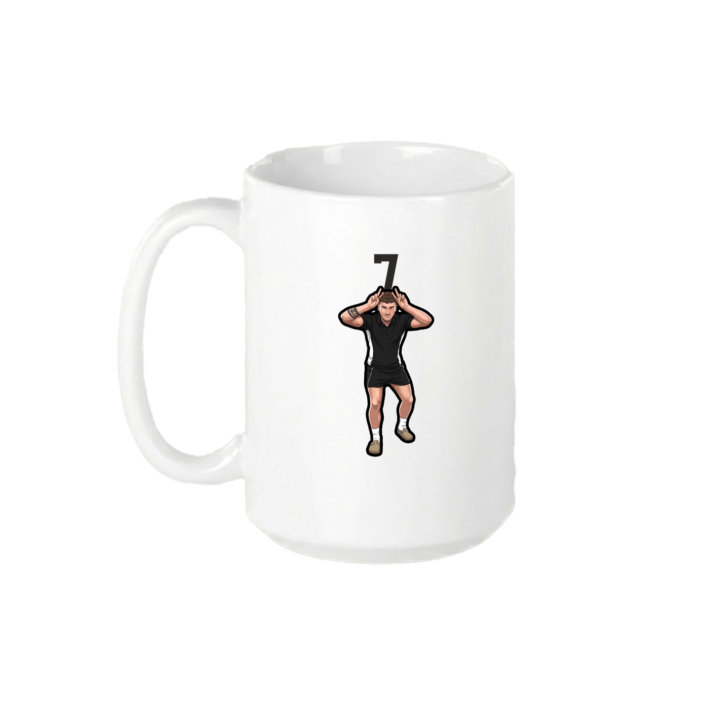 15oz Coffee Mug — Number Top in White