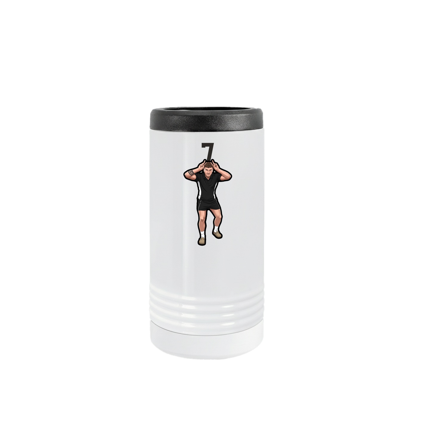 Slim Beverage Holder — Number Top in White
