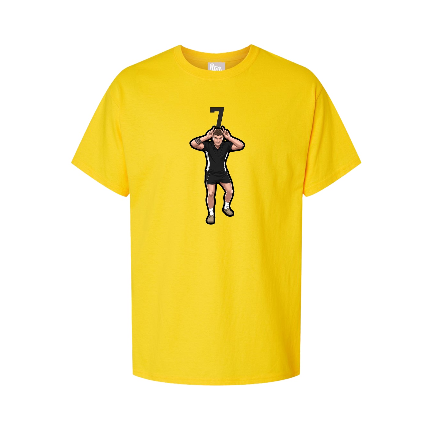 Youth Tee — Number Top in Gold