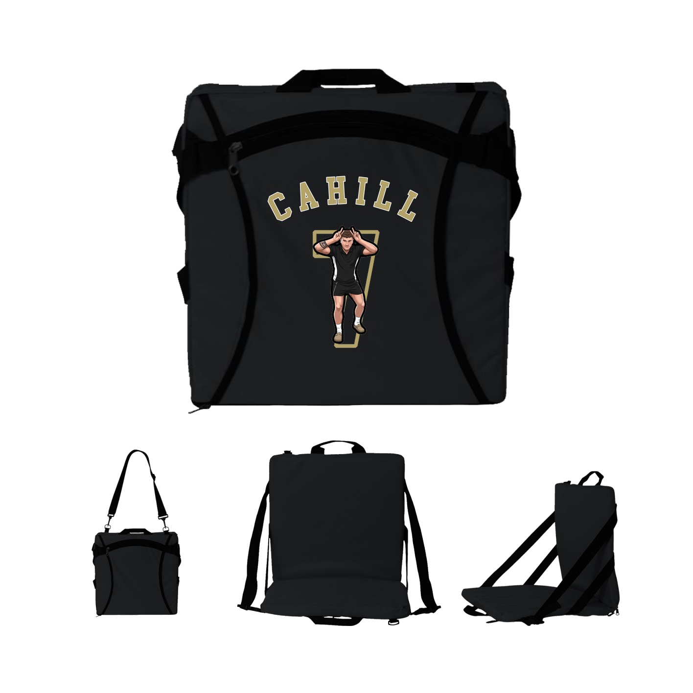 Folding Stadium Seat — Shirsey Arch in Black