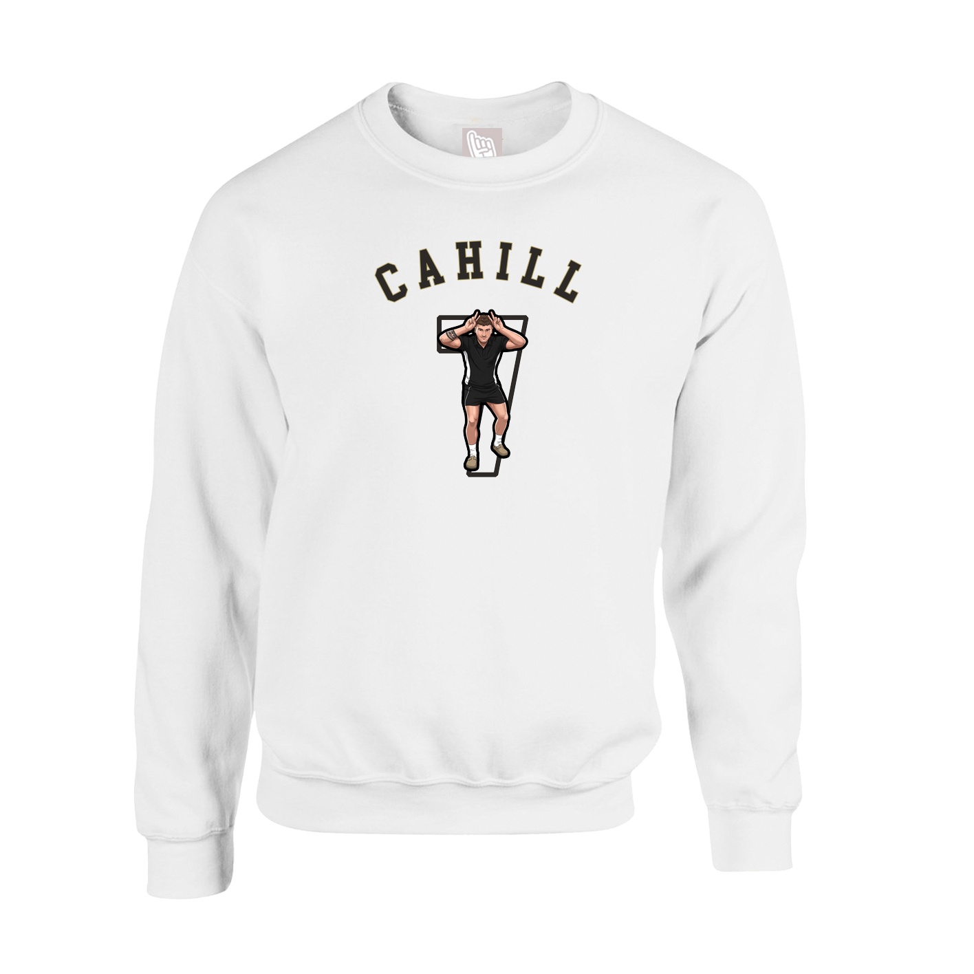 Fleece Crew — Shirsey Arch in White
