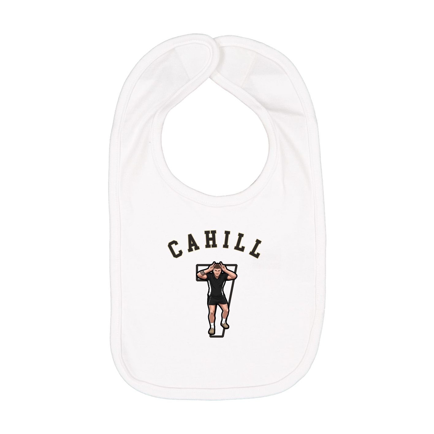 Infant Bib — Shirsey Arch in White