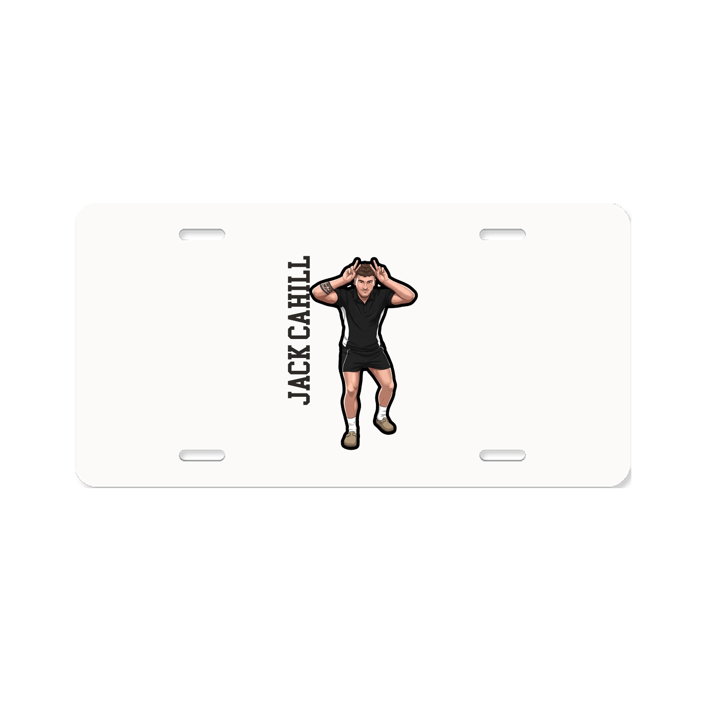 License Plate — Name Vertical in Classic