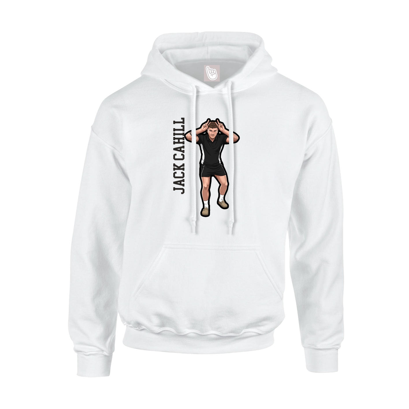 Youth Hoodie — Name Vertical in White