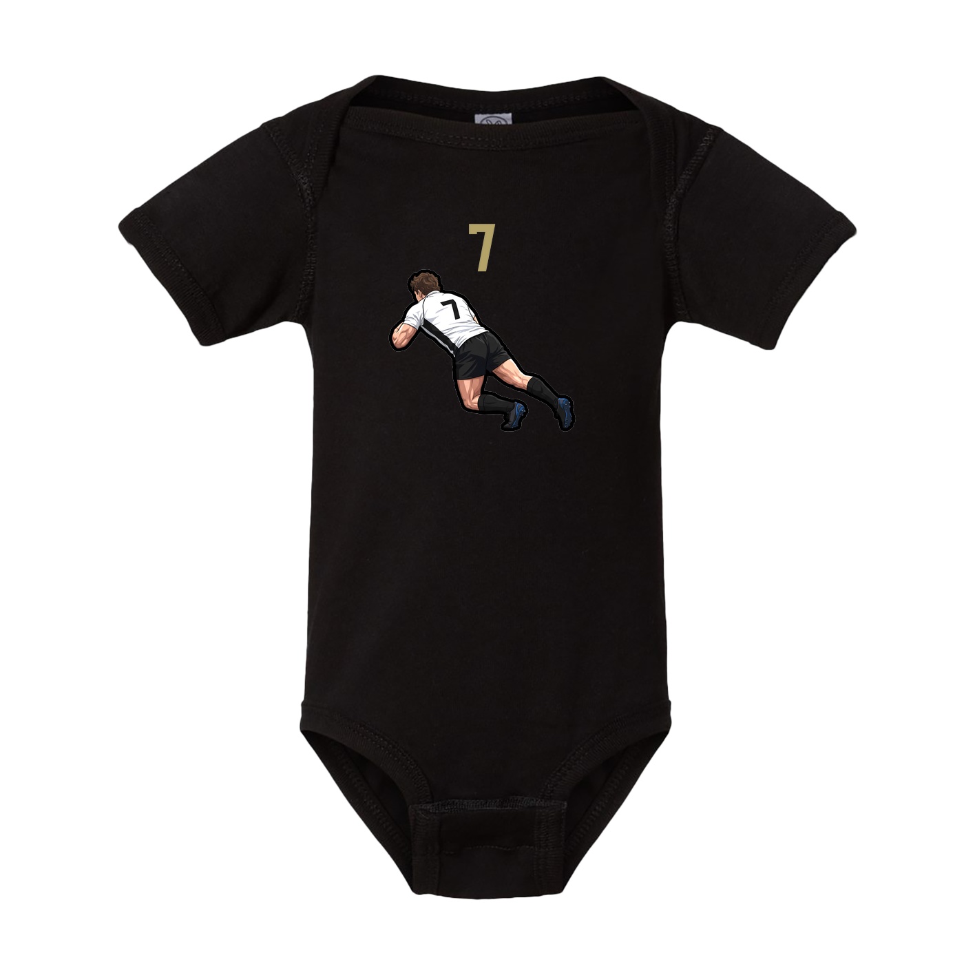 Baby Onesie — Number Top in Black