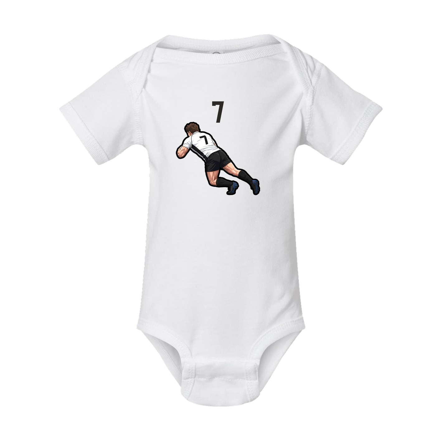 Baby Onesie — Number Top in White