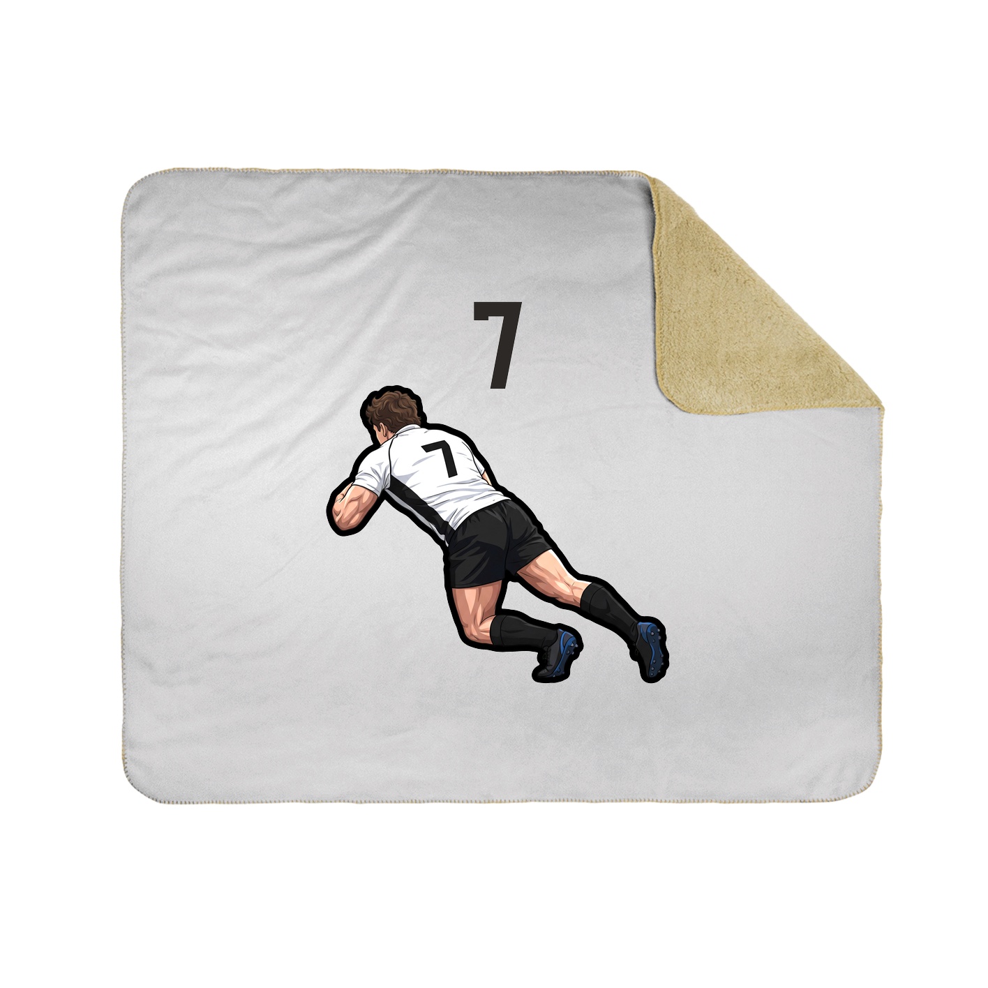 Throw Blanket — Number Top in White