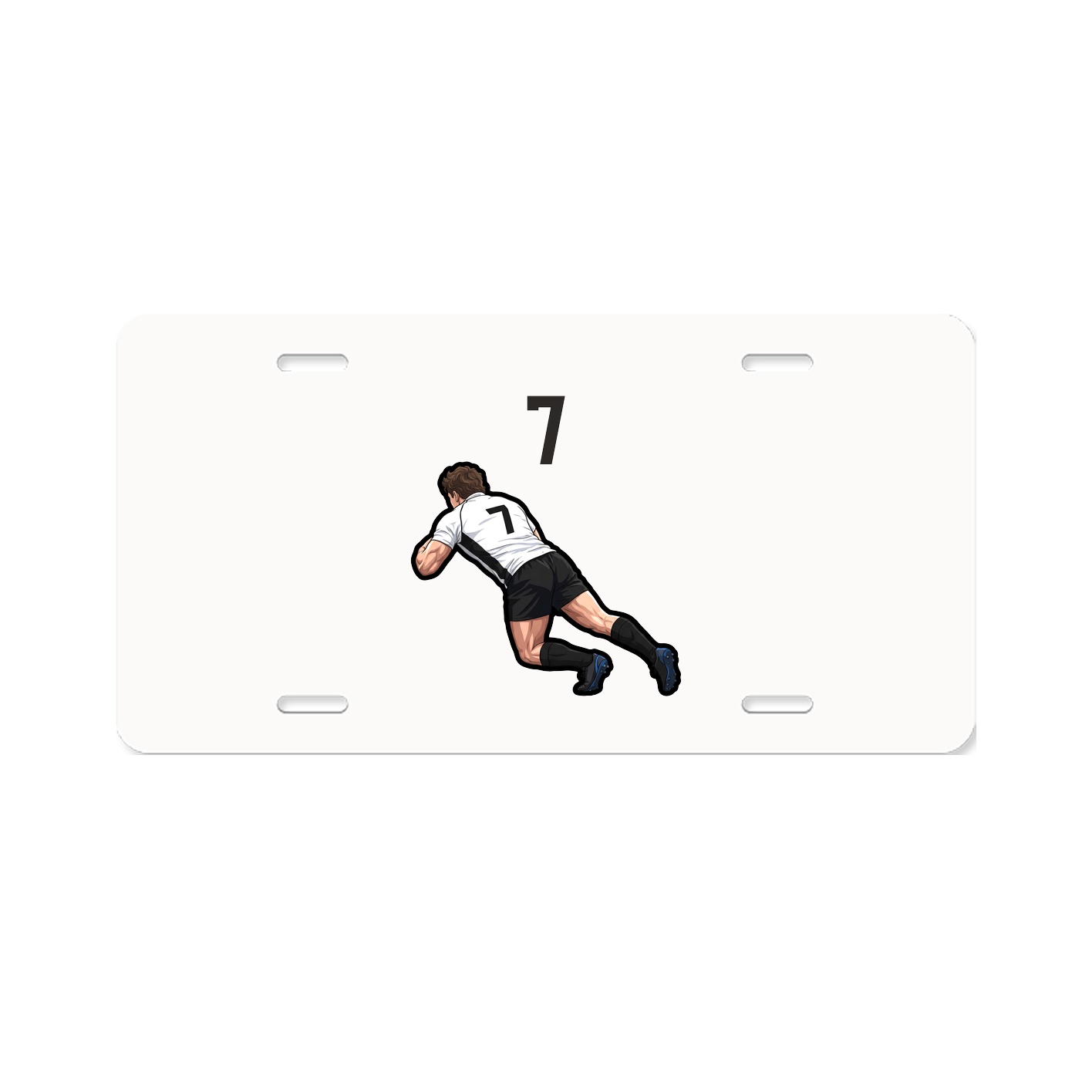 License Plate — Number Top in Classic