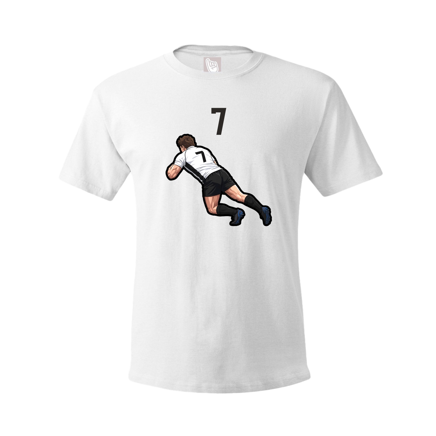 Youth Tee — Number Top in White