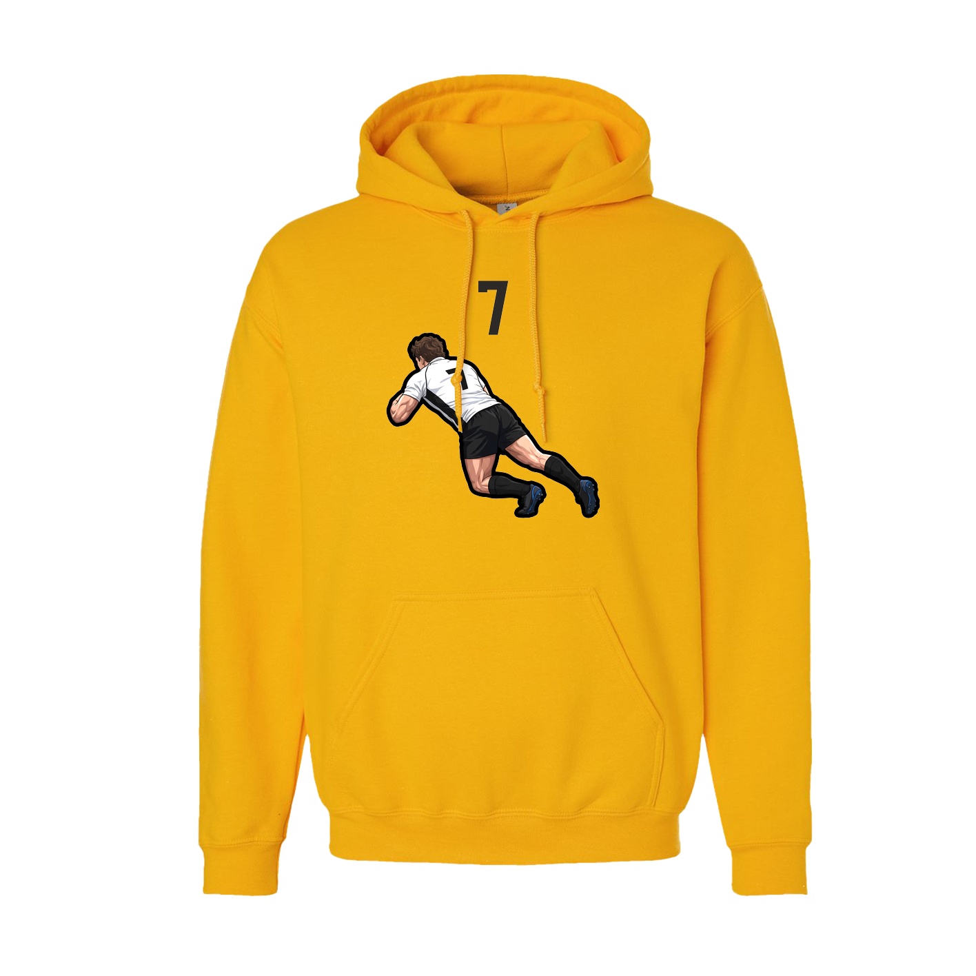 Youth Hoodie — Number Top in Gold