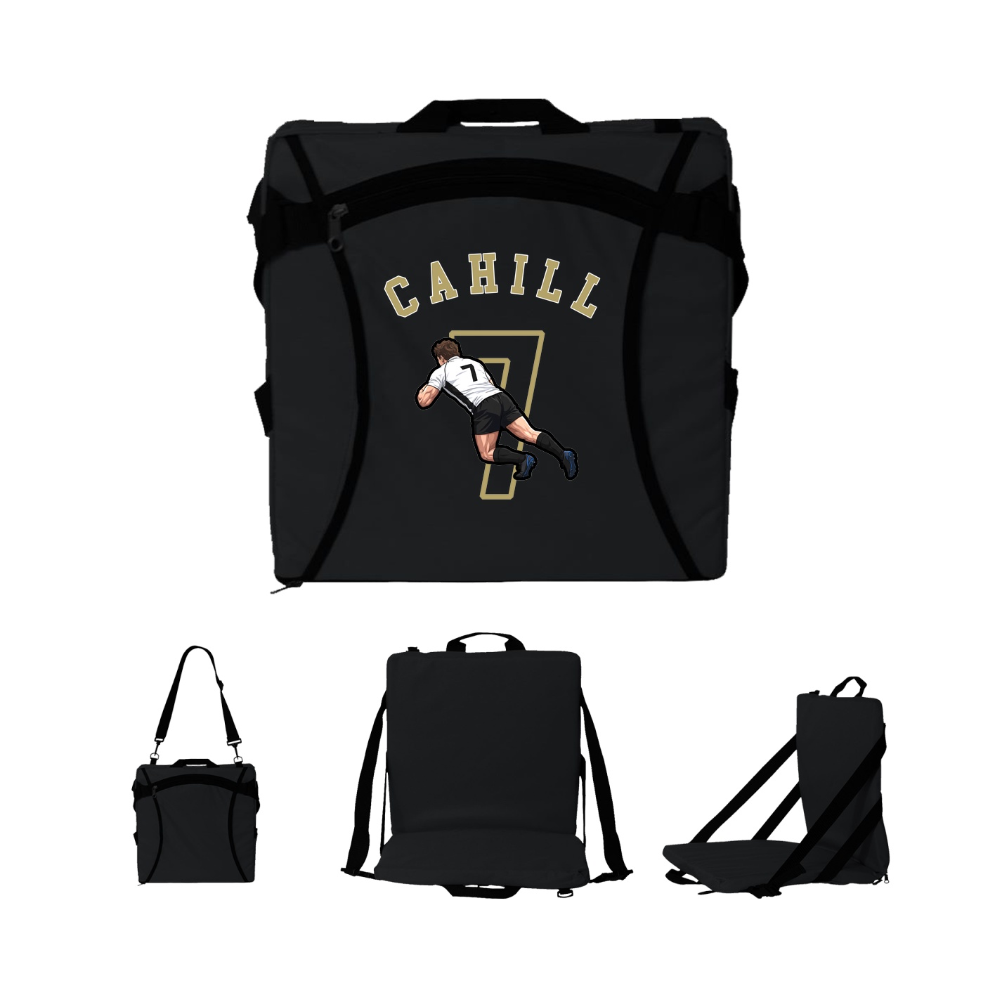 Folding Stadium Seat — Shirsey Arch in Black