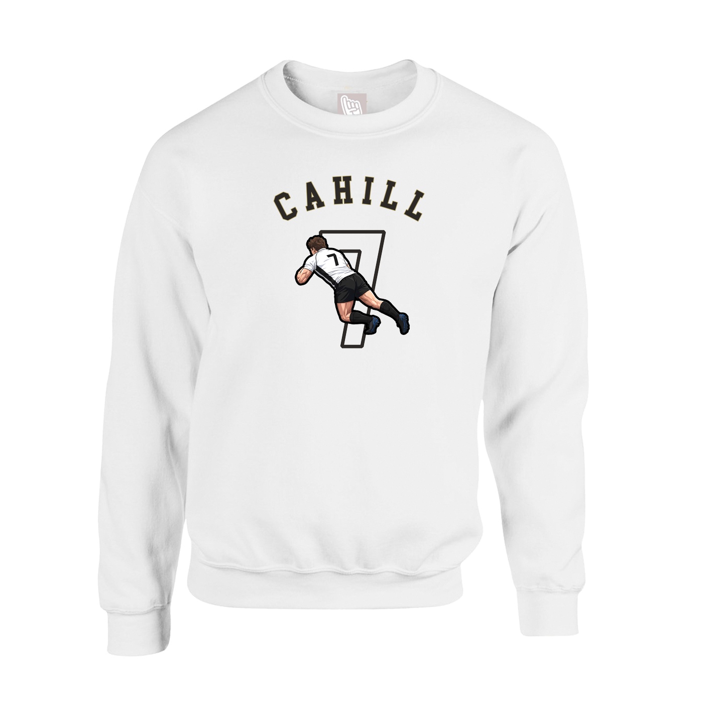 Fleece Crew — Shirsey Arch in White
