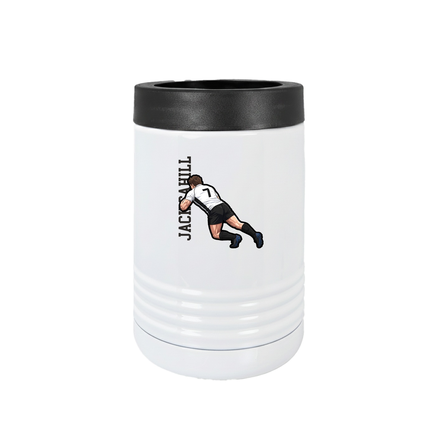 Beverage Holder — Name Vertical in White