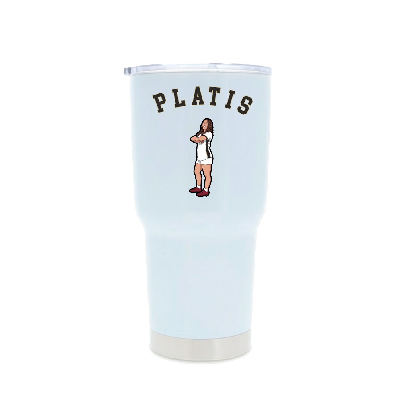 30oz Stainless Steel Tumbler — Shirsey Arch in White