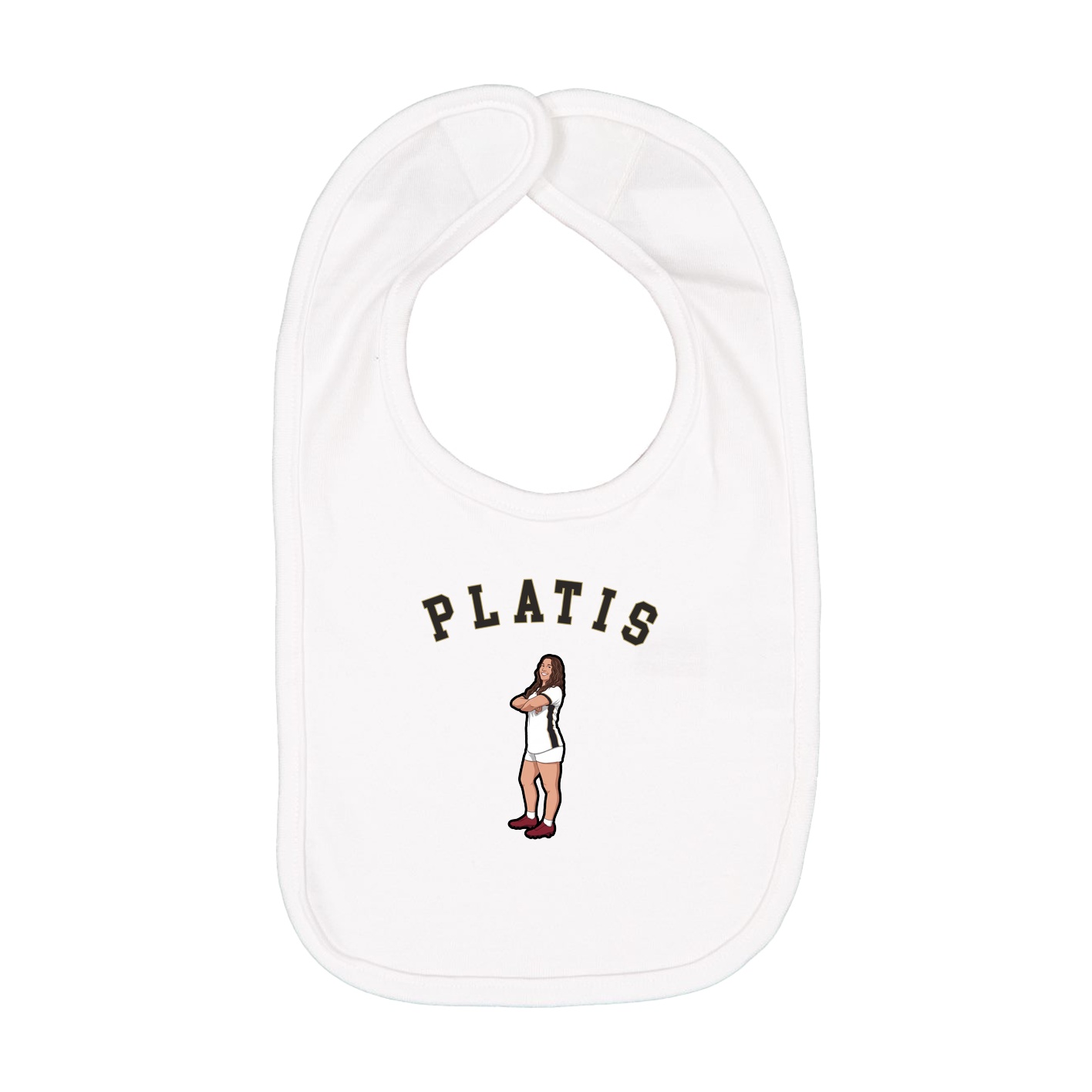Infant Bib — Shirsey Arch in White