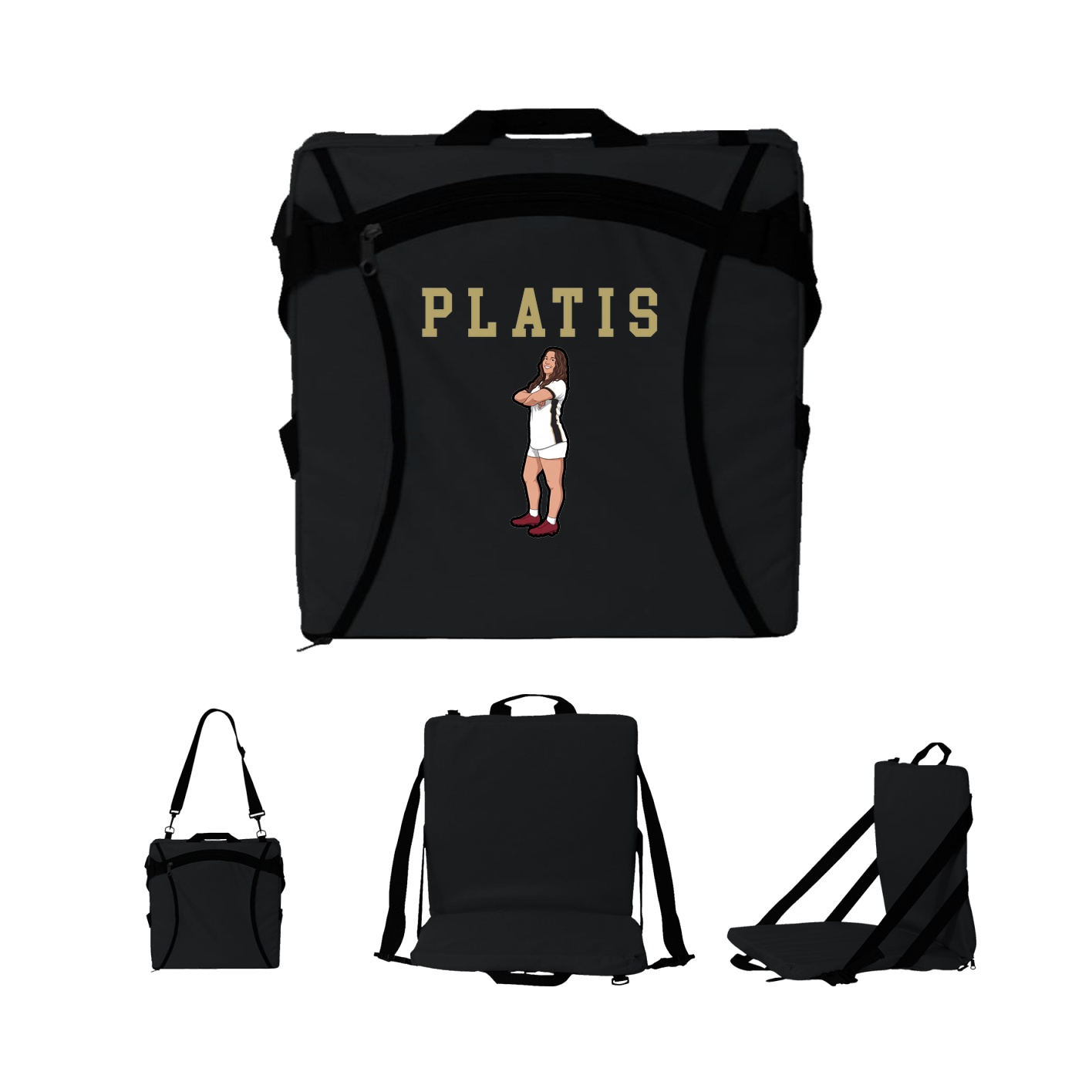 Folding Stadium Seat — Shirsey in Black