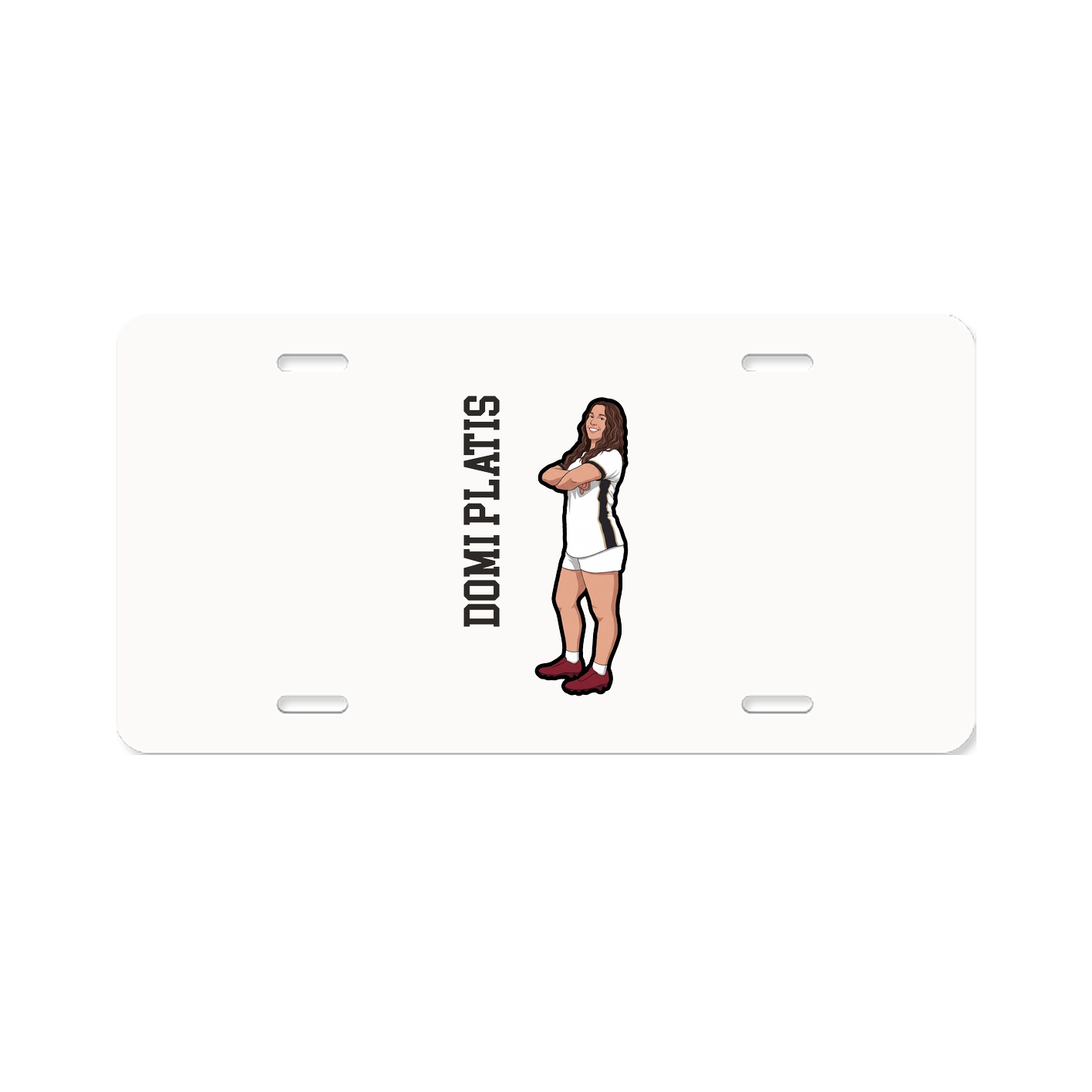 License Plate — Name Vertical in Classic