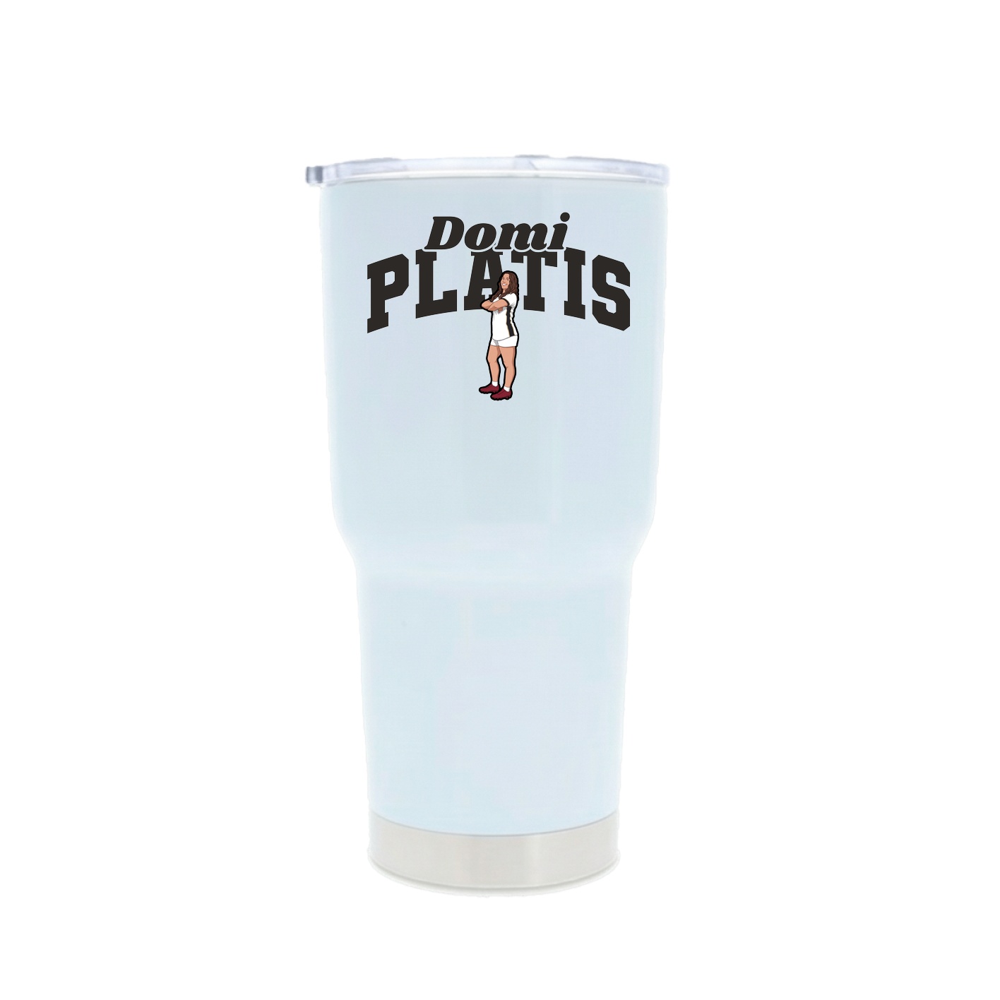 30oz Stainless Steel Tumbler — Signature Arch in White