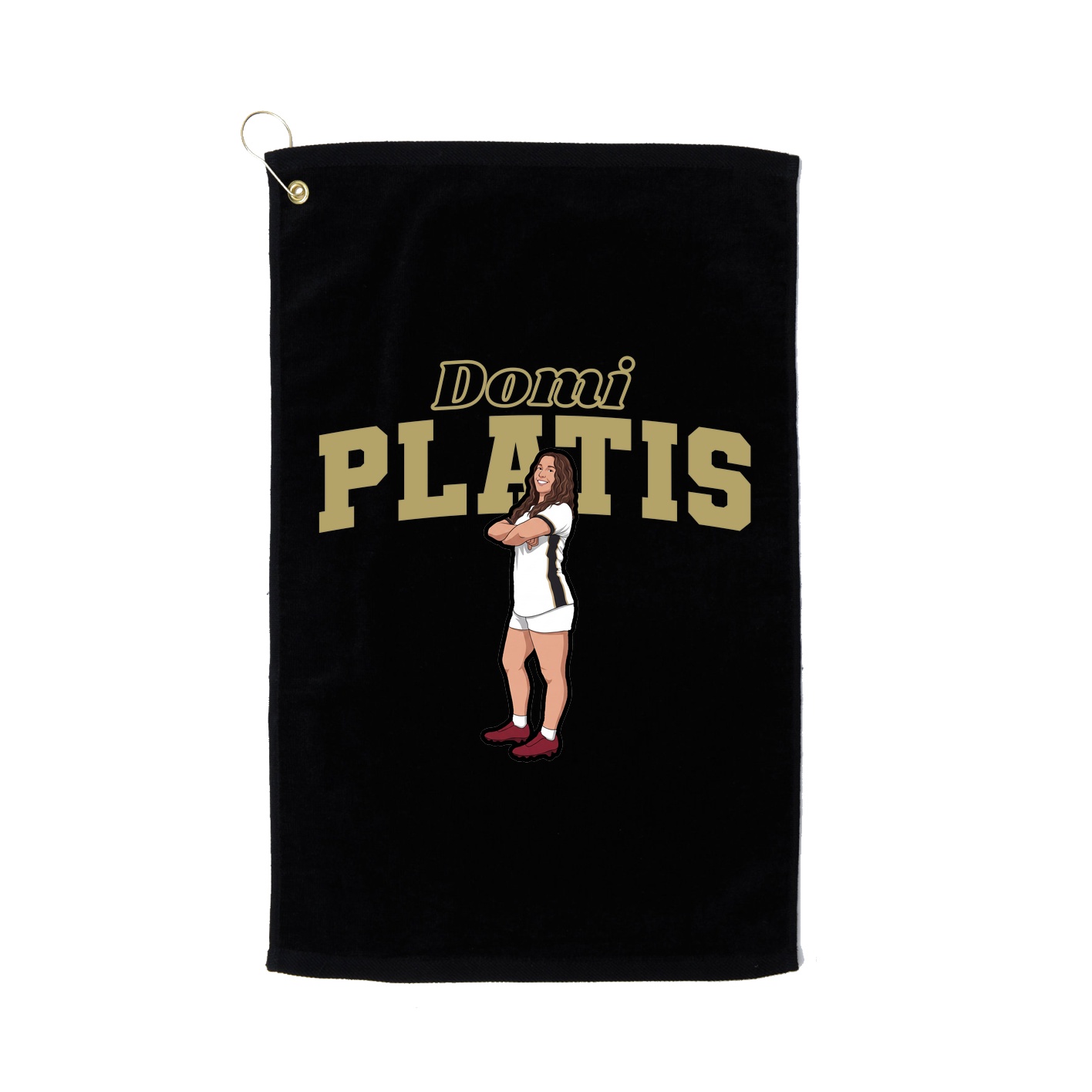Golf Towel — Name Arch in Black