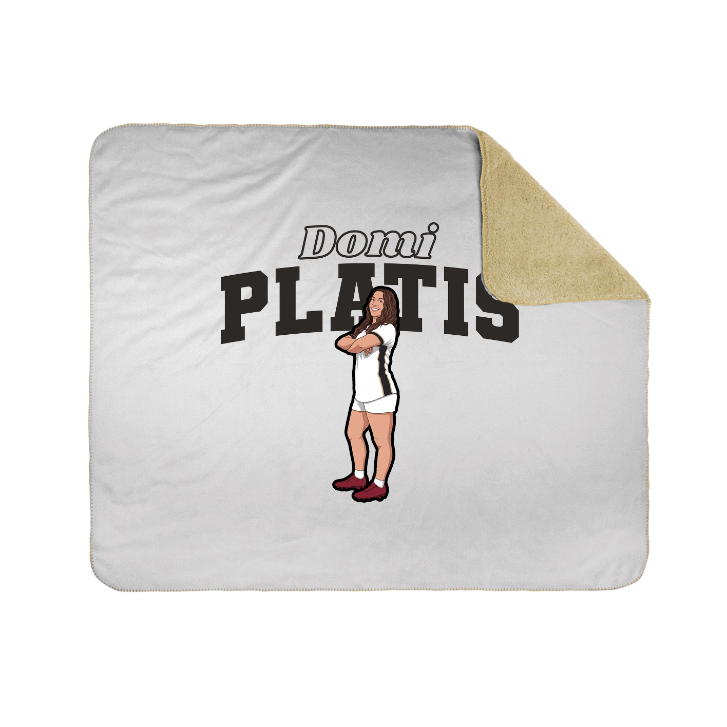 Throw Blanket — Name Arch in White