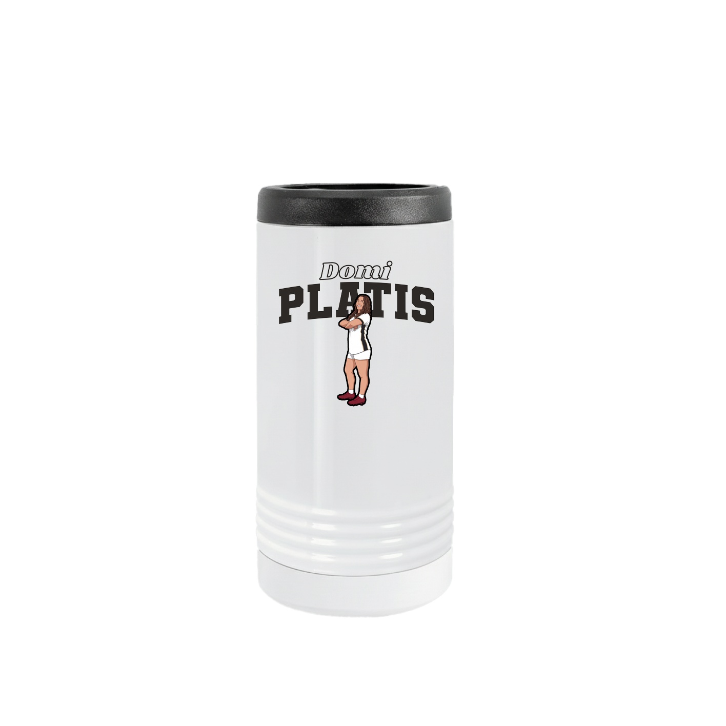 Slim Beverage Holder — Name Arch in White