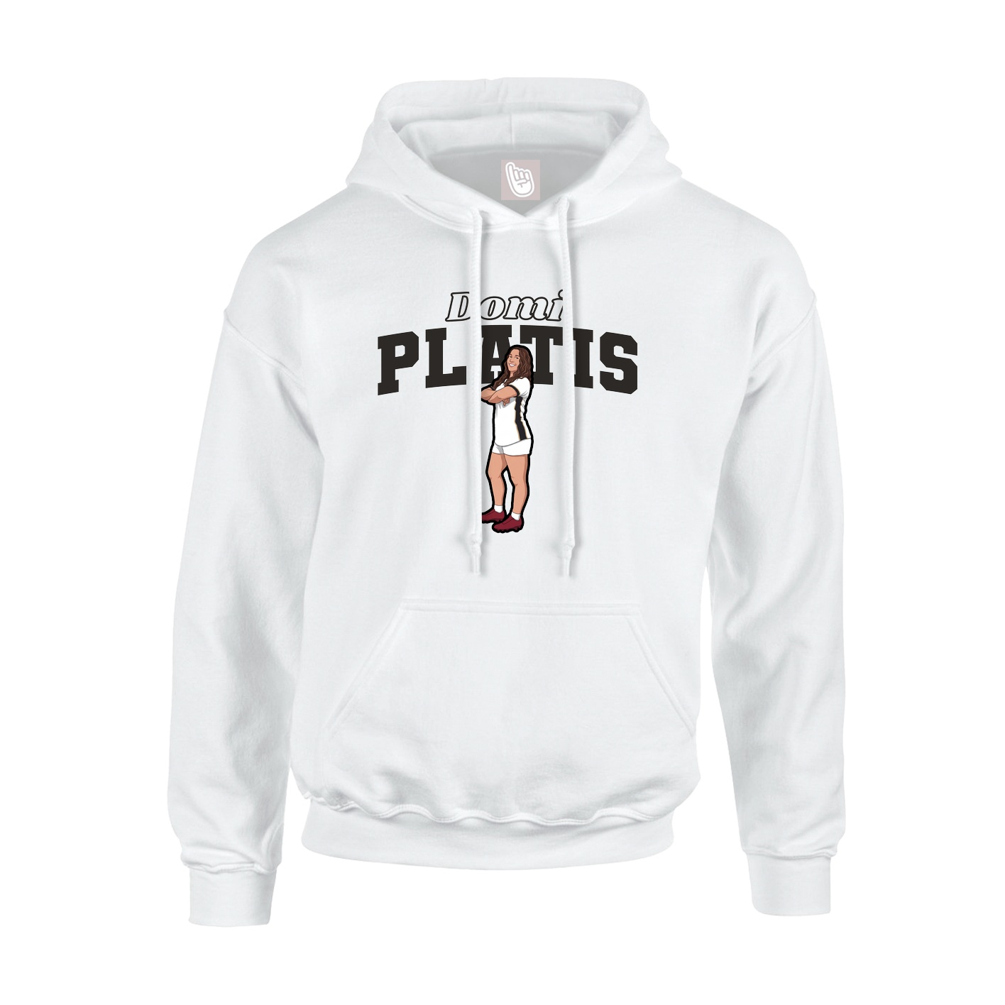 Hoodie — Name Arch in White