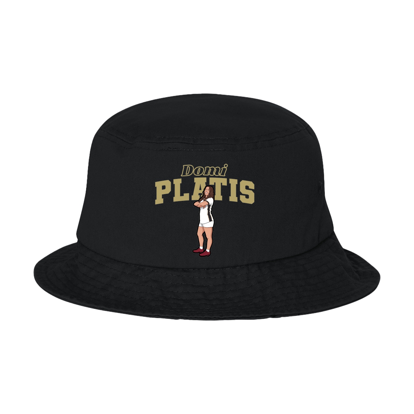 Bucket Cap — Name Arch in Black
