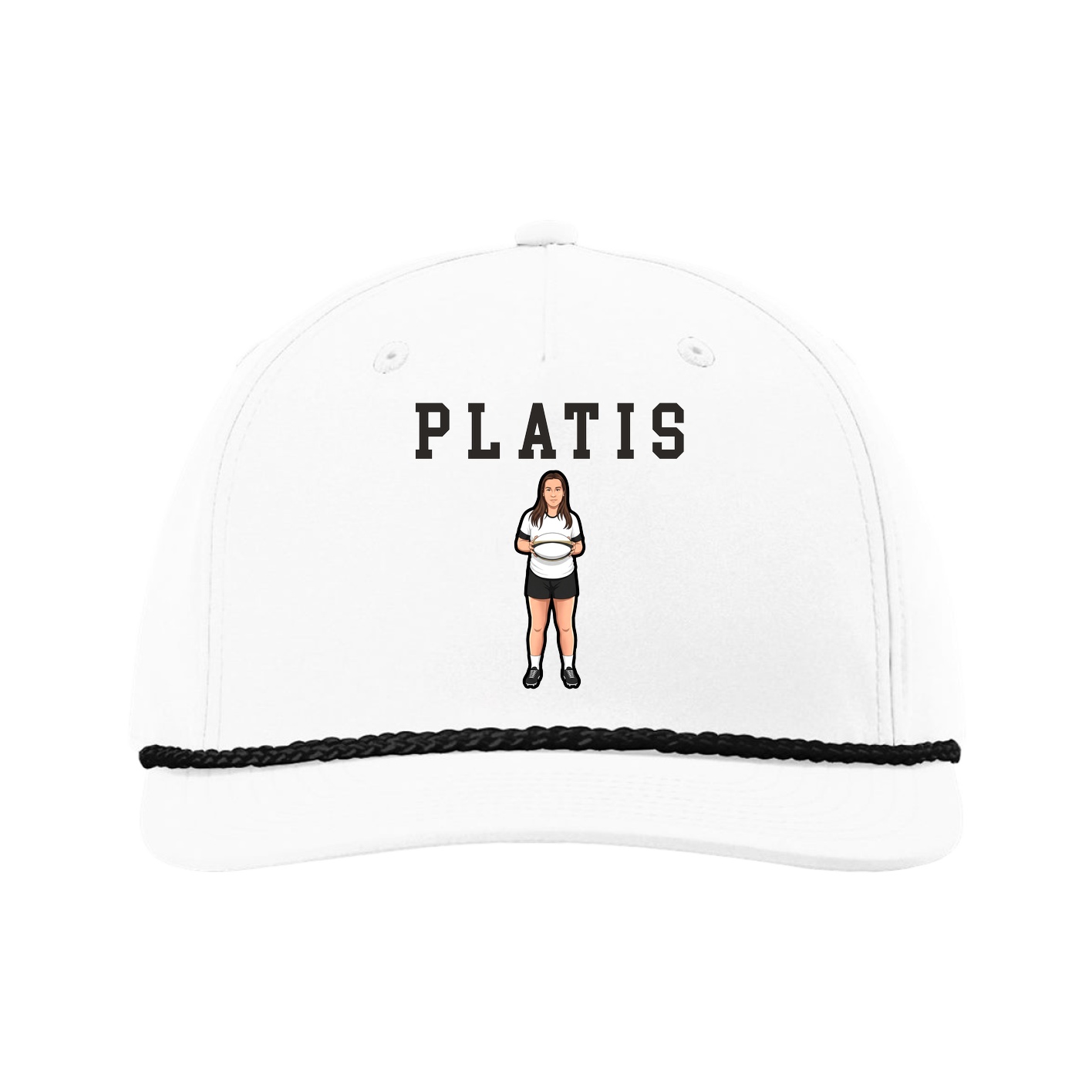 Five-Panel Classic Rope Cap — Shirsey in White