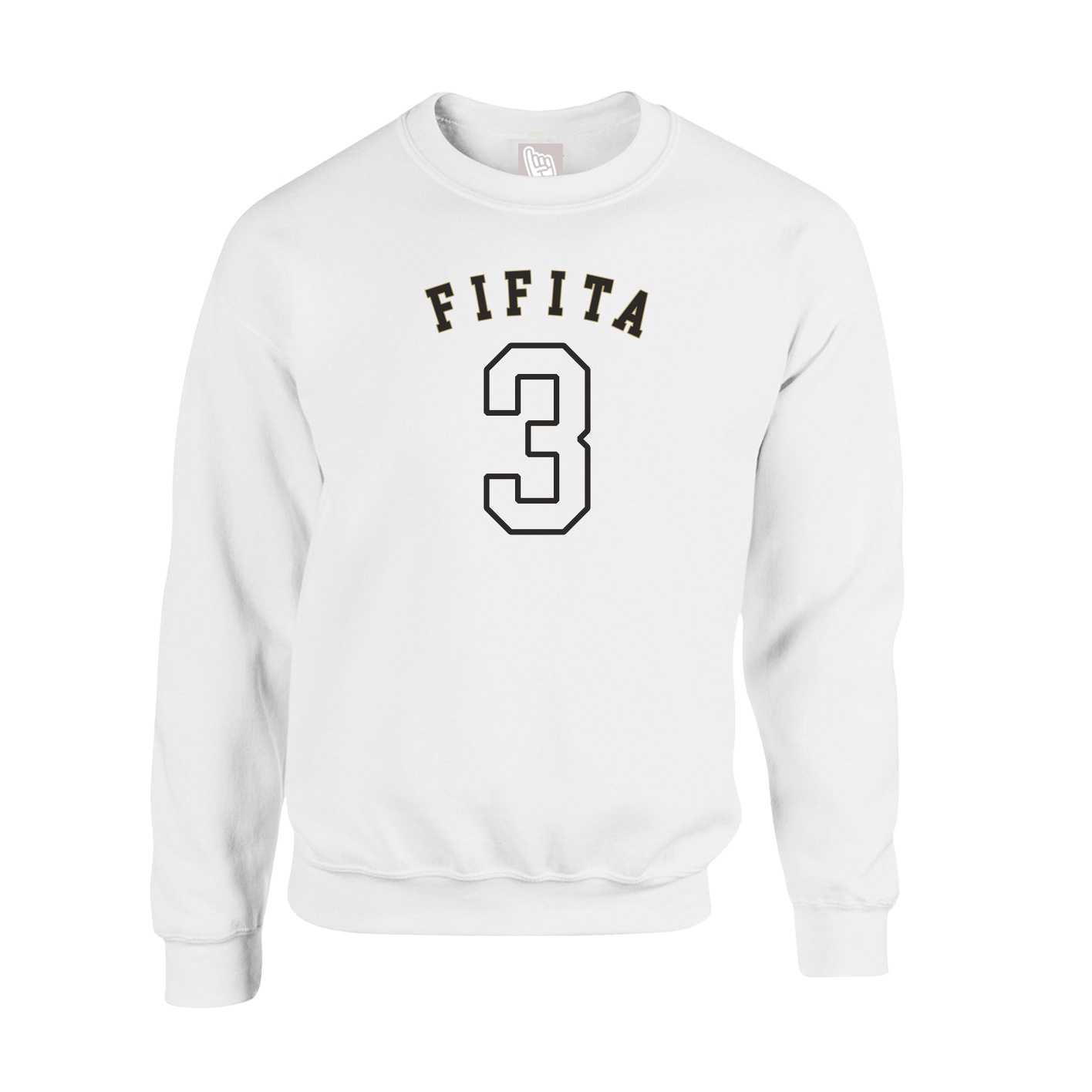 Fleece Crew — Shirsey Arch in White