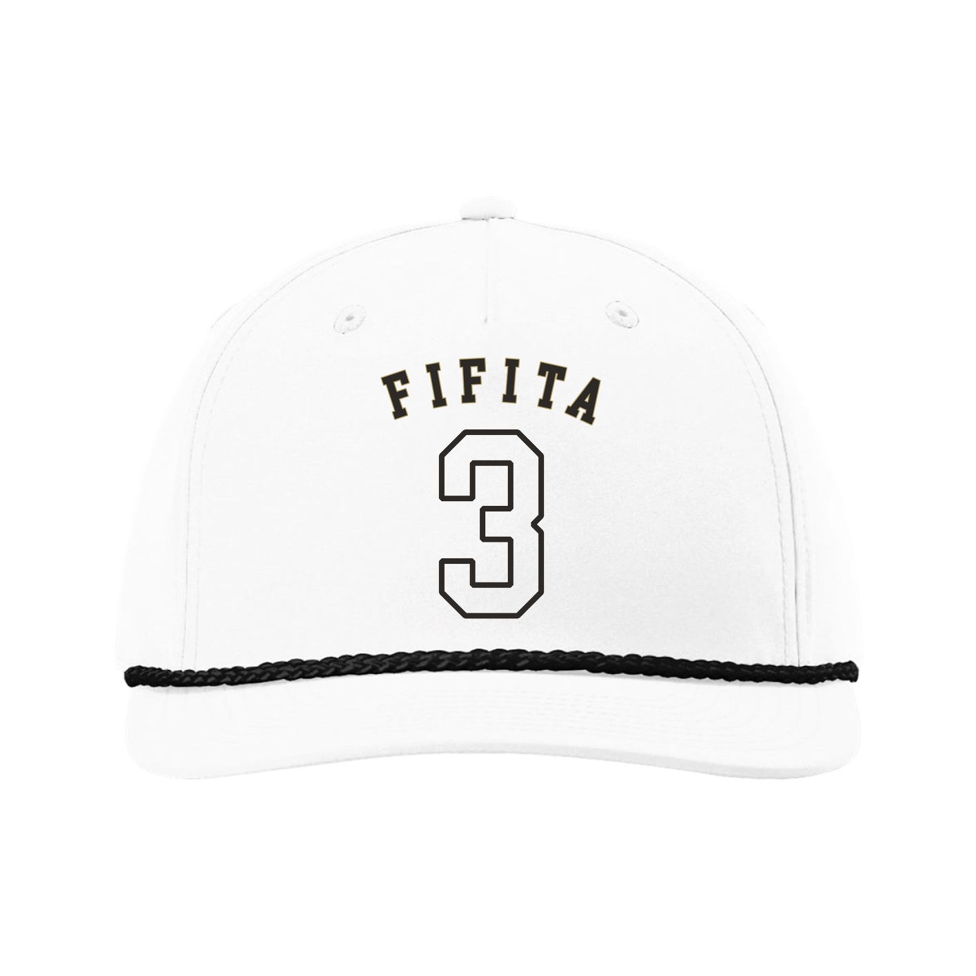 Five-Panel Classic Rope Cap — Shirsey Arch in White
