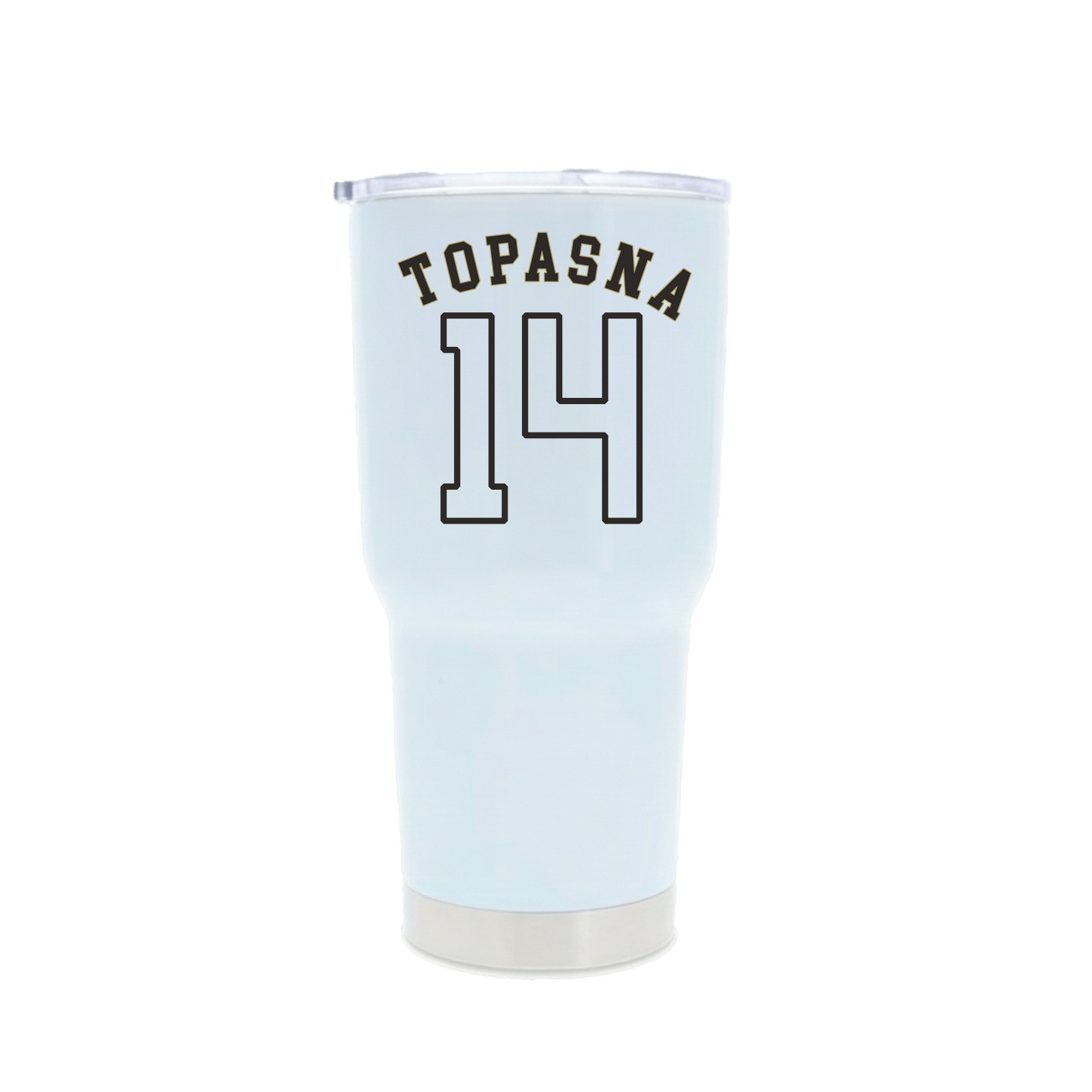 30oz Stainless Steel Tumbler — Shirsey Arch in White