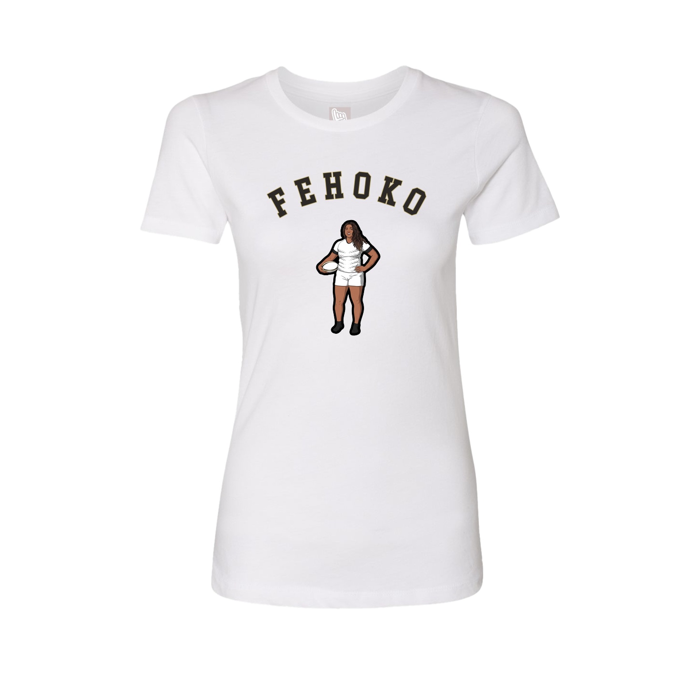 Fitted Women's Tee — Shirsey Arch in White