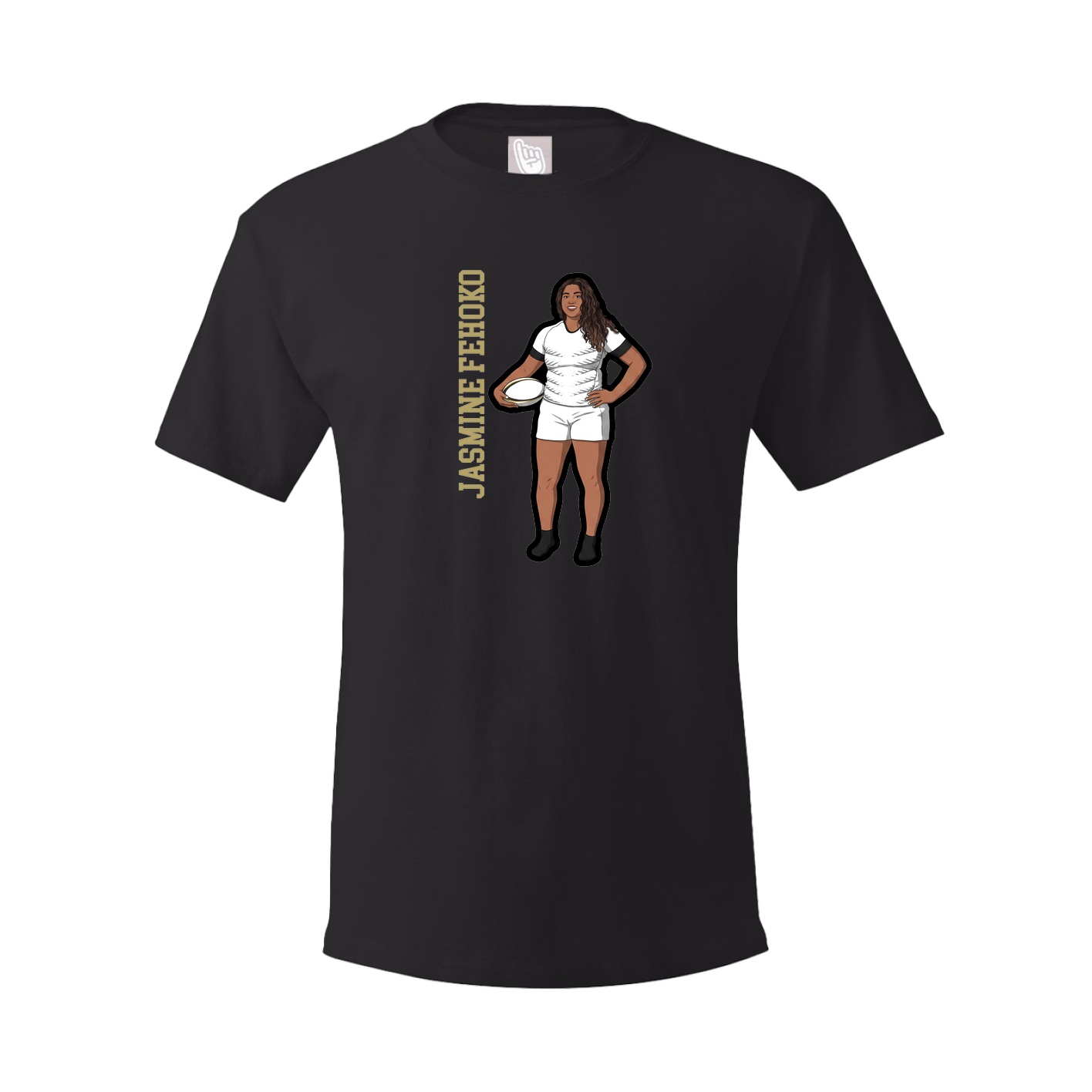 Youth Tee — Name Vertical in Black